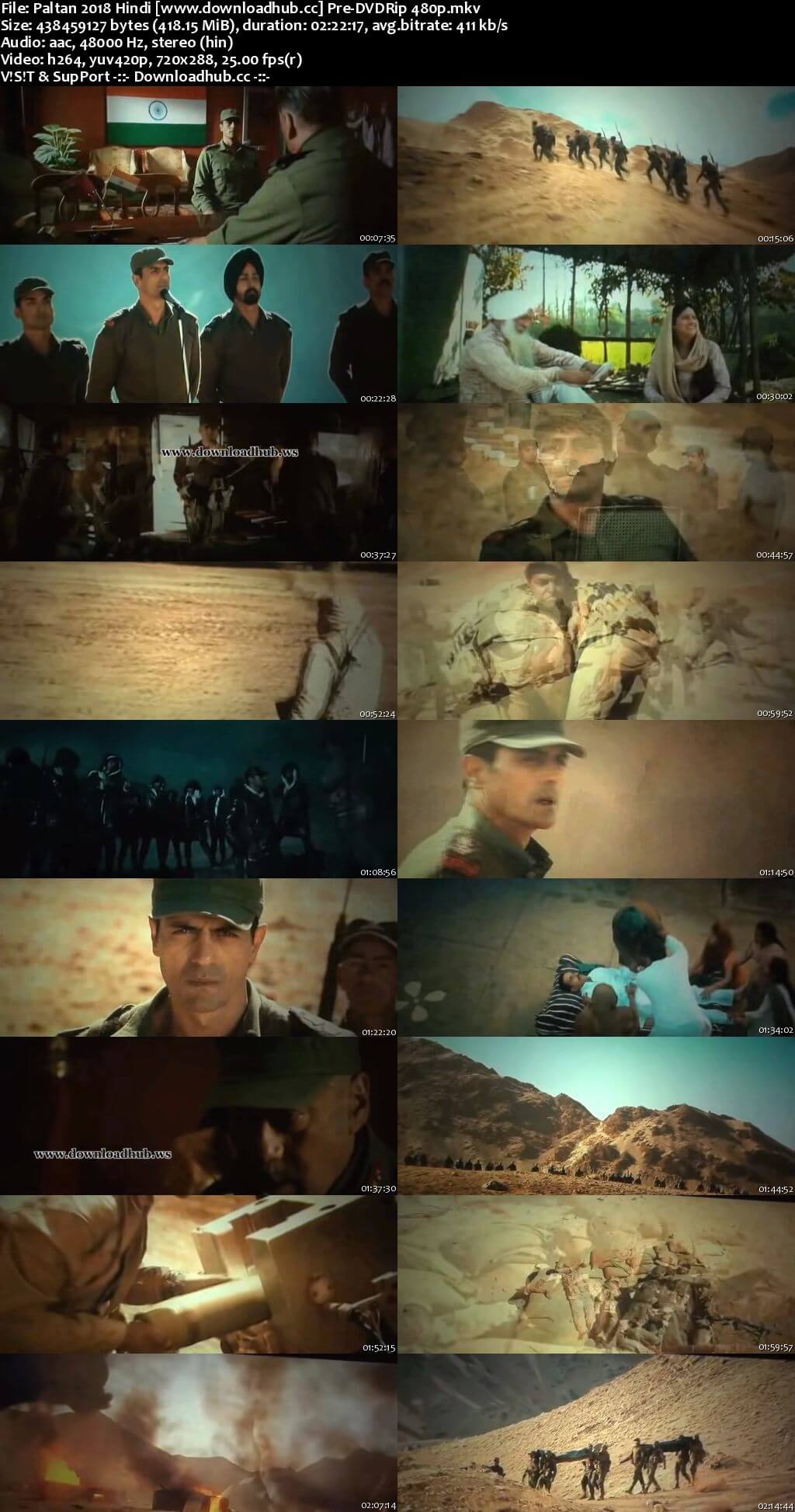 Paltan 2018 Hindi 400MB Pre-DVDRip 480p Paltan 2018 Hindi 400MB Pre-DVDRip 480p