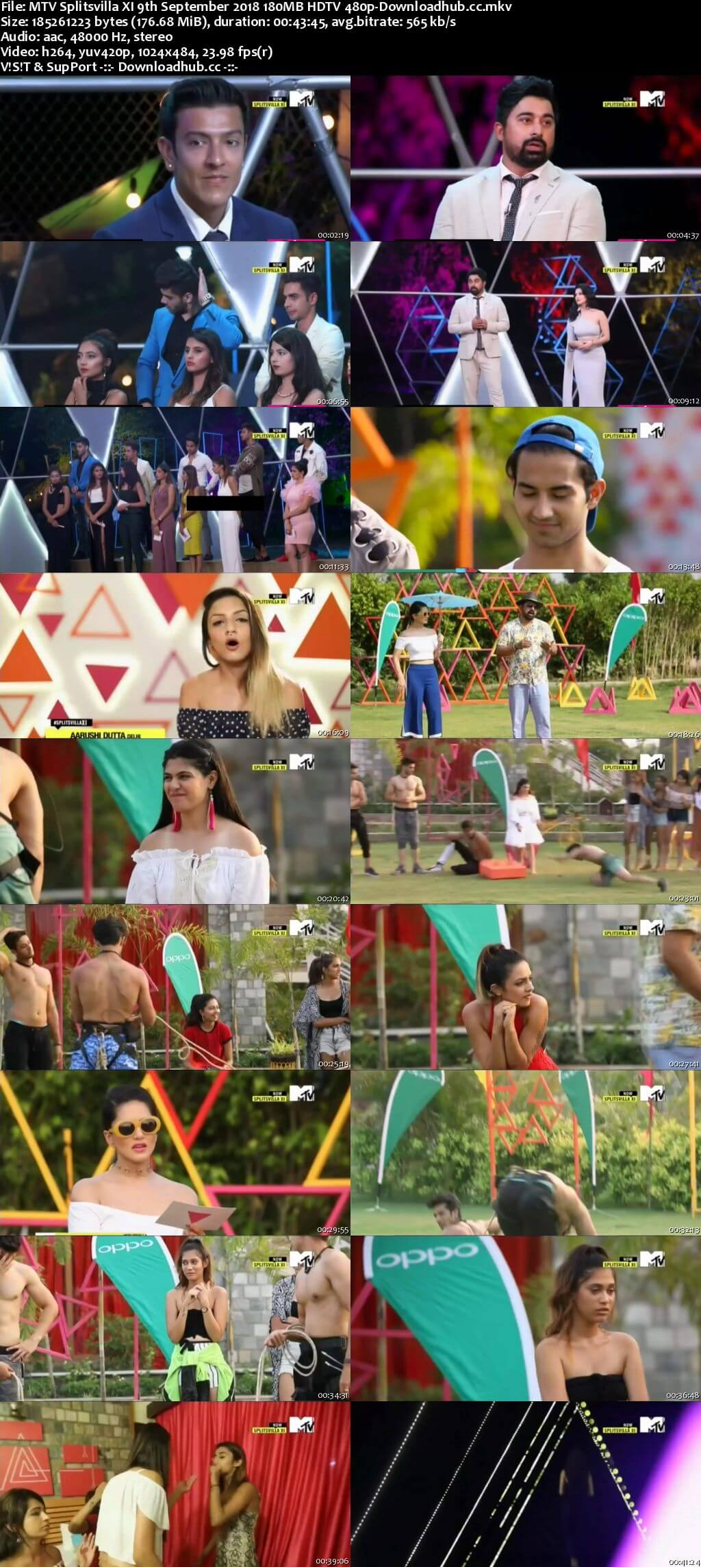MTV Splitsvilla XI 9th September 2018 180MB HDTV 480p