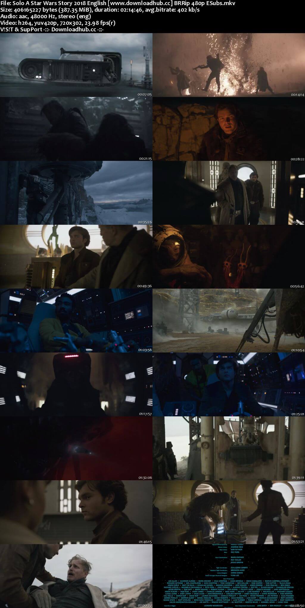 Solo A Star Wars Story 2018 English 350MB BRRip 480p ESubs Solo A Star Wars Story 2018 English 350MB BRRip 480p ESubs