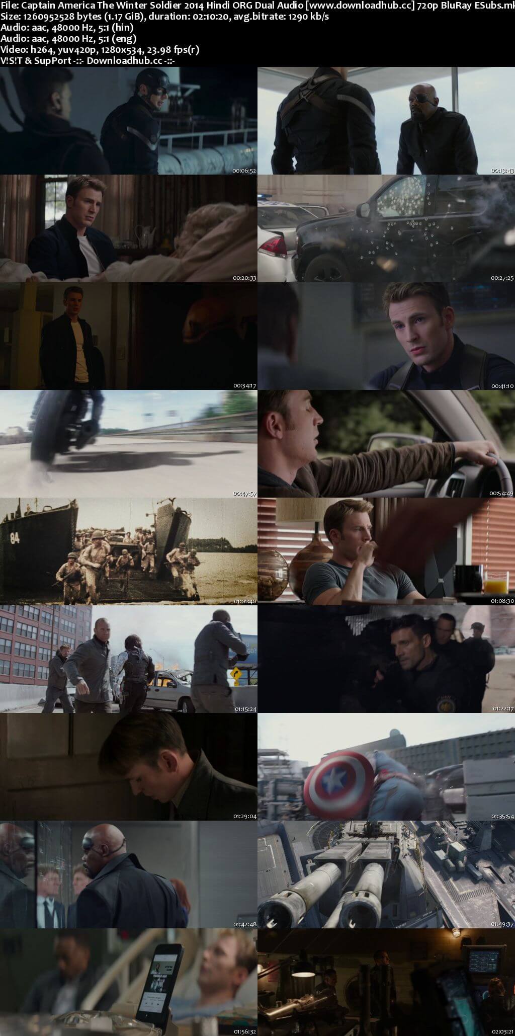 Captain America The Winter Soldier 2014 Hindi ORG Dual Audio 720p BluRay ESubs Captain America The Winter Soldier 2014 Hindi ORG Dual Audio 720p BluRay ESubs