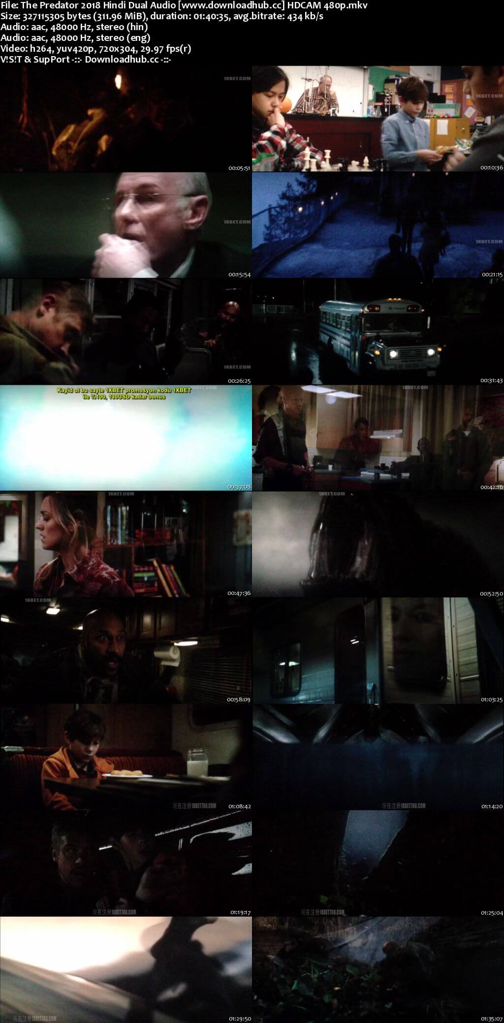 The Predator 2018 Hindi Dual Audio 300MB HDCAM 480p The Predator 2018 Hindi Dual Audio 300MB HDCAM 480p
