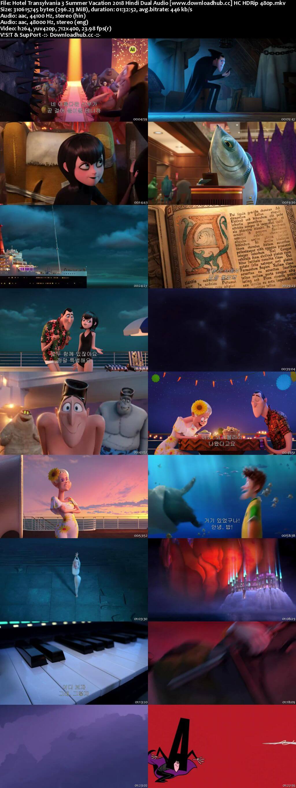 Hotel Transylvania 3 Summer Vacation 2018 Hindi Dual Audio 300MB HC HDRip 480p