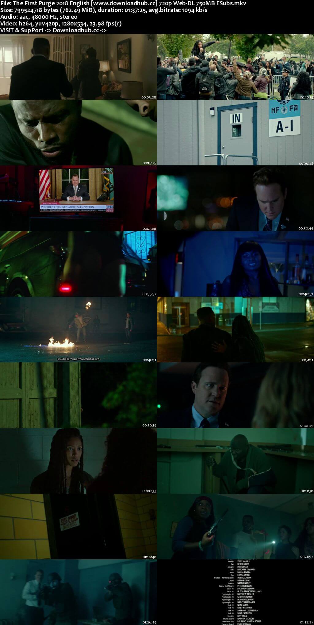 The First Purge 2018 English 720p Web-DL 750MB ESubs