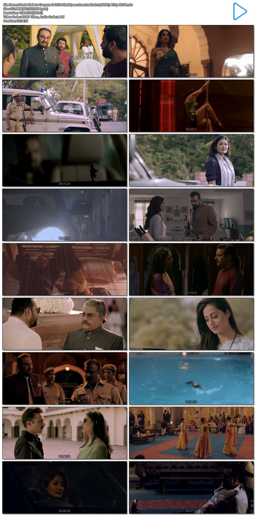 Saheb Biwi Aur Gangster 3 2018 Hindi 600MB HDRip 720p HEVC