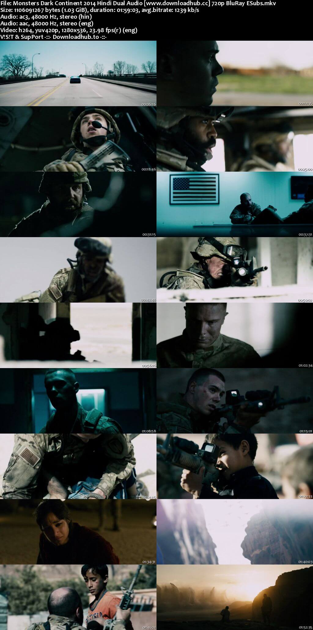 Monsters Dark Continent 2014 Hindi Dual Audio 720p BluRay ESubs