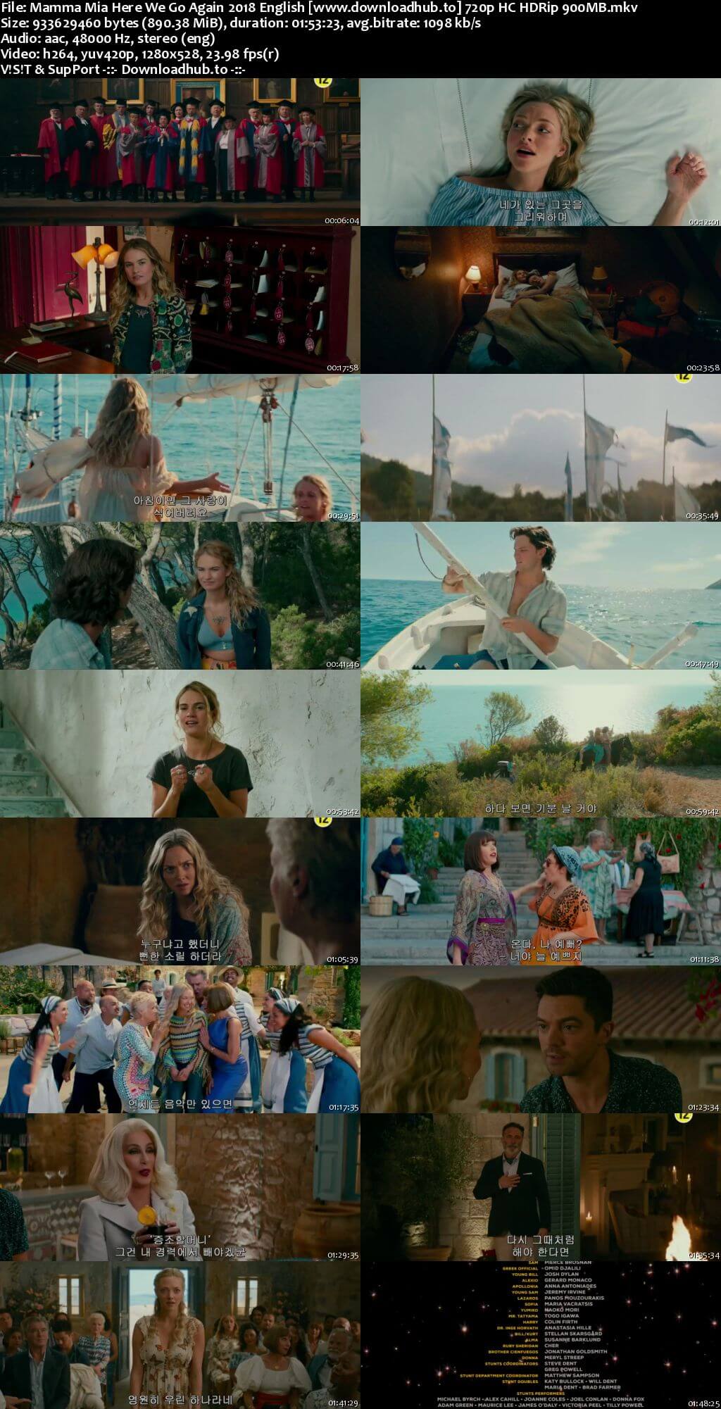 Mamma Mia Here We Go Again 2018 English 720p HC HDRip 900MB