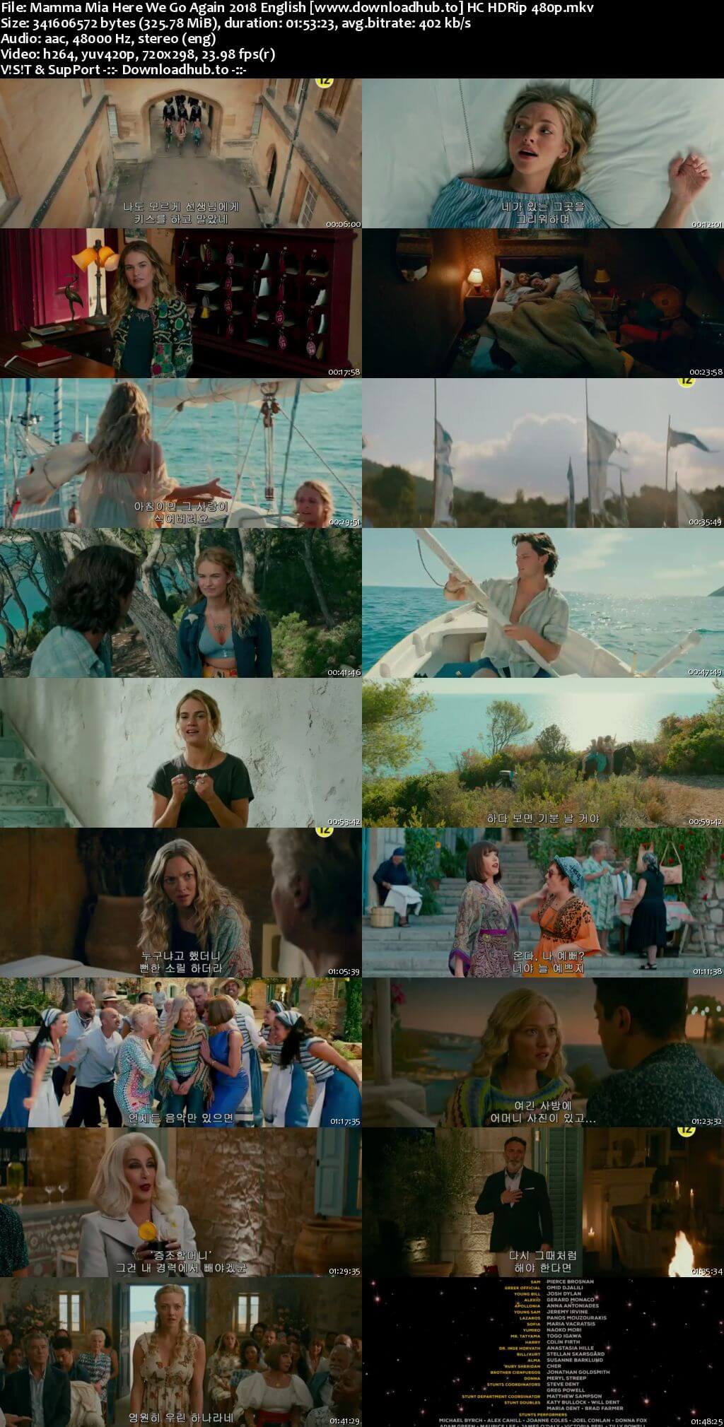 Mamma Mia Here We Go Again 2018 English 300MB HC HDRip 480p