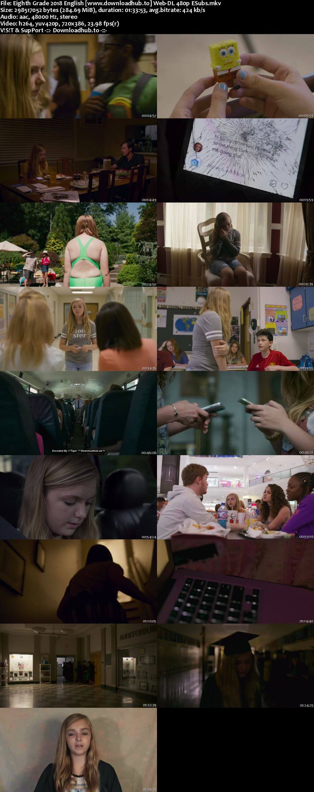 Eighth Grade 2018 English 280MB Web-DL 480p ESubs Eighth Grade 2018 English 280MB Web-DL 480p ESubs