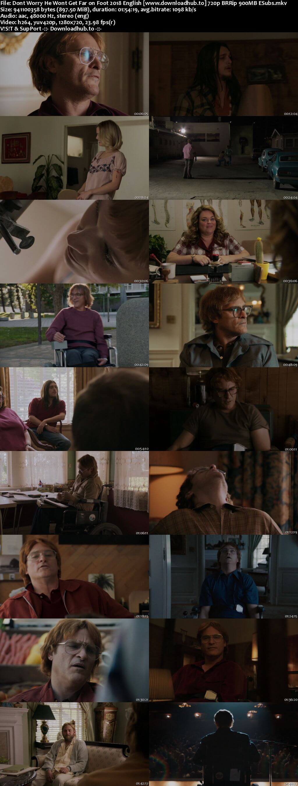 Dont Worry He Wont Get Far on Foot 2018 English 720p BRRip 900MB ESubs