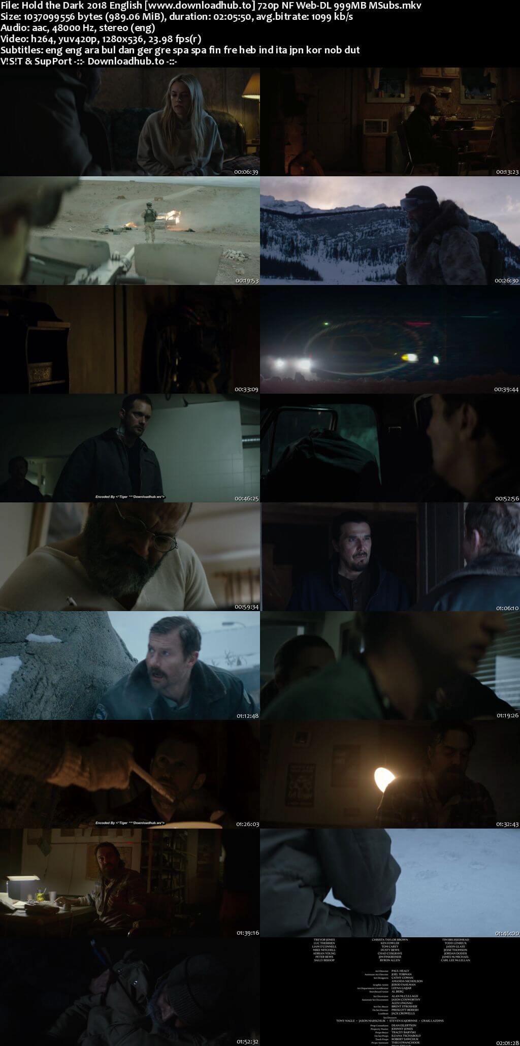 Hold the Dark 2018 English 720p NF Web-DL 999MB MSubs