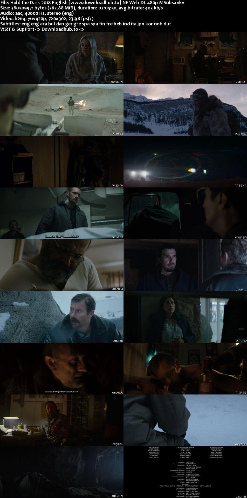 Hold the Dark 2018 English 350MB NF Web-DL 480p MSubs