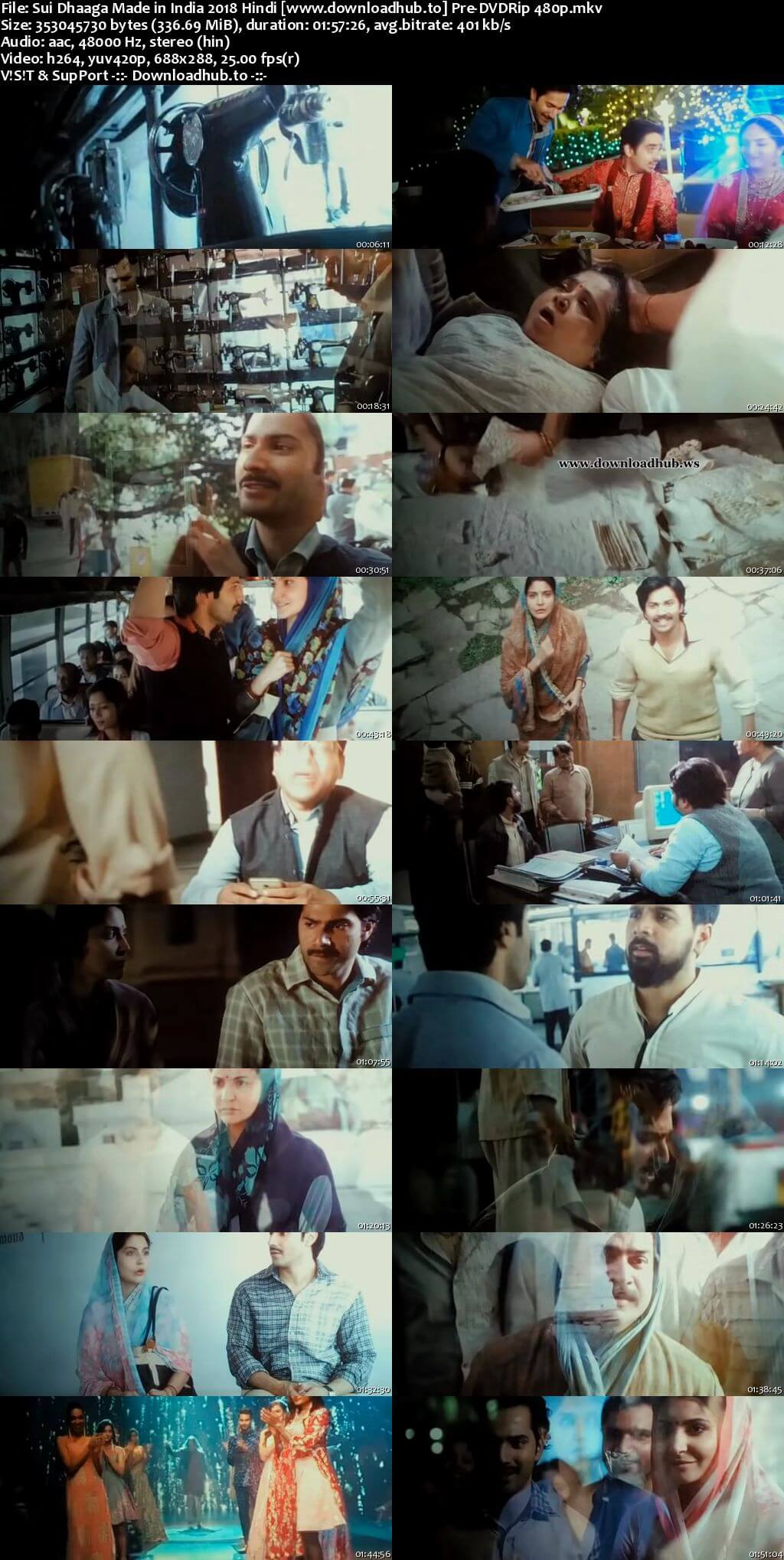 Sui Dhaaga 2018 Hindi 300MB Pre-DVDRip 480p Sui Dhaaga 2018 Hindi 300MB Pre-DVDRip 480p