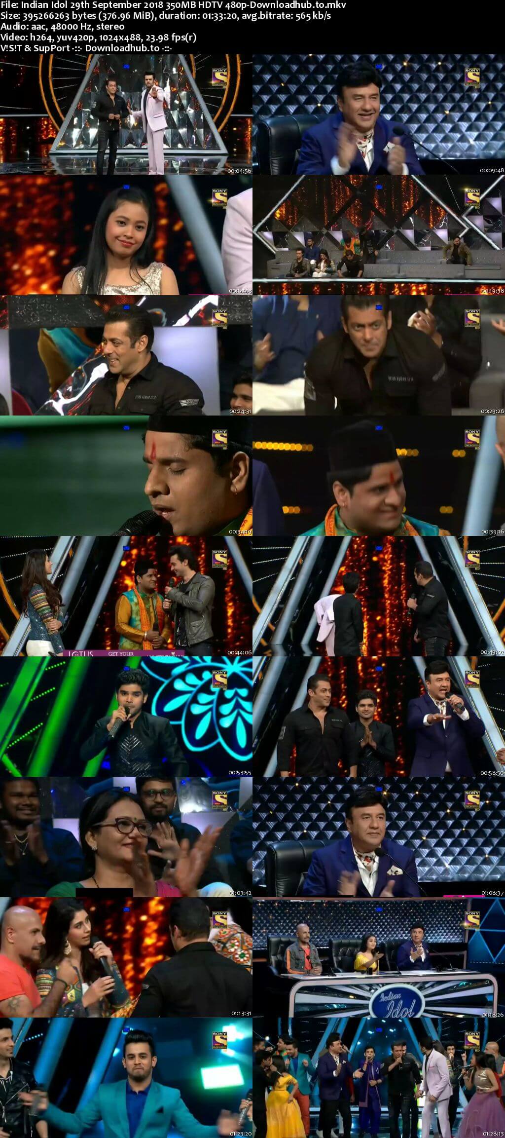 Indian Idol 29 September 2018 Episode 25 HDTV 480p