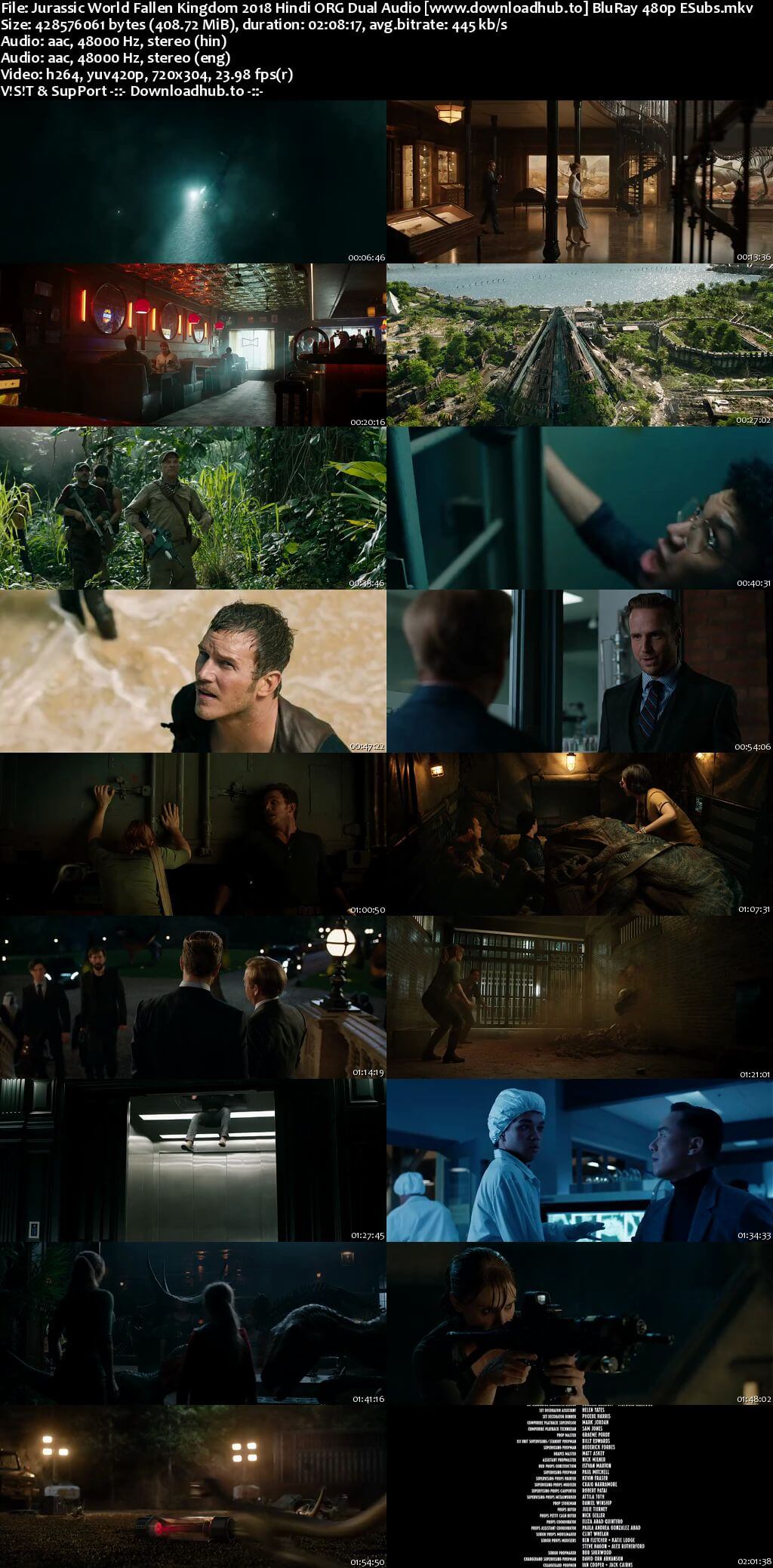 Jurassic World Fallen Kingdom 2018 Hindi ORG Dual Audio 400MB BluRay 480p ESubs Jurassic World Fallen Kingdom 2018 Hindi ORG Dual Audio 400MB BluRay 480p ESubs