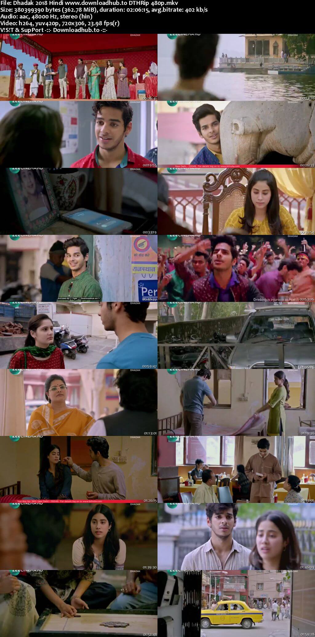 Dhadak 2018 Hindi 350MB DTHRip 480p Dhadak 2018 Hindi 350MB DTHRip 480p