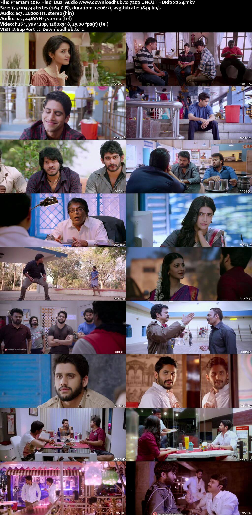 Premam 2016 Hindi Dual Audio 720p UNCUT HDRip x264