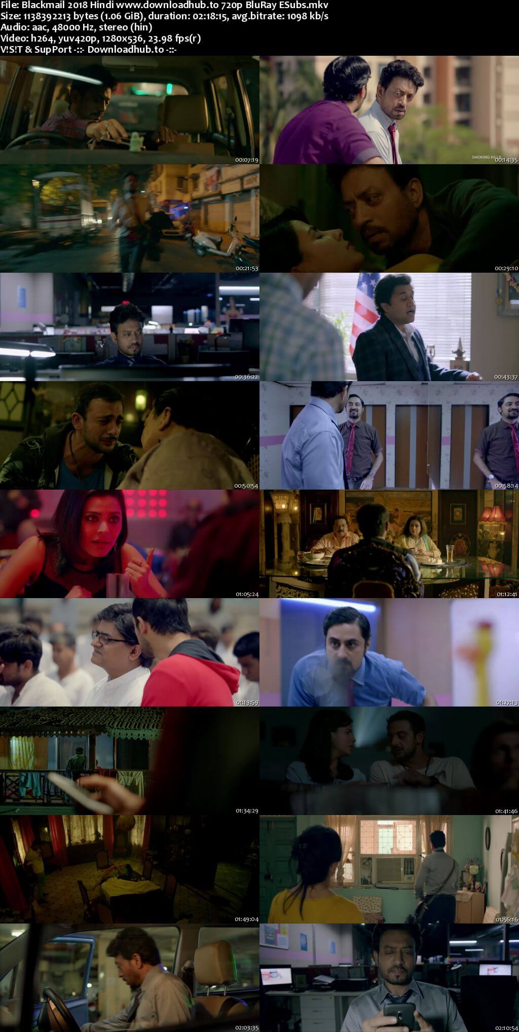 Blackmail 2018 Hindi 720p BluRay ESubs