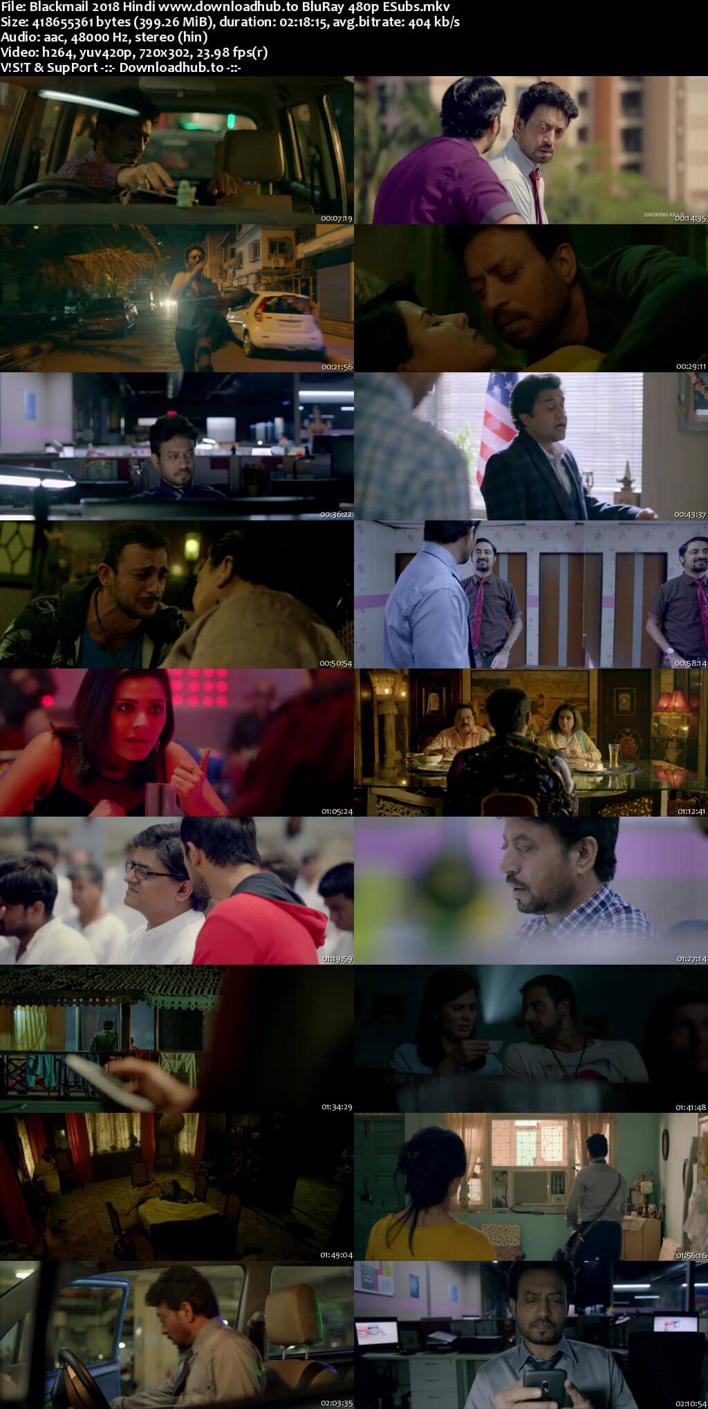 Blackmail 2018 Hindi 400MB BluRay 480p ESubs Blackmail 2018 Hindi 400MB BluRay 480p ESubs
