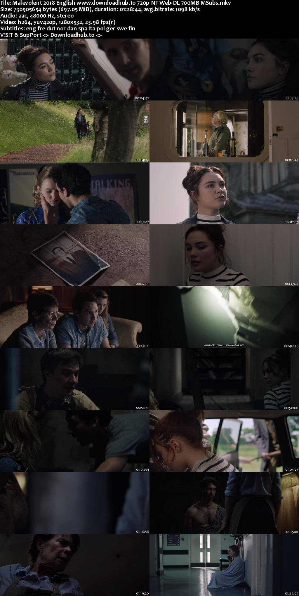 Malevolent 2018 English 720p NF Web-DL 700MB MSubs
