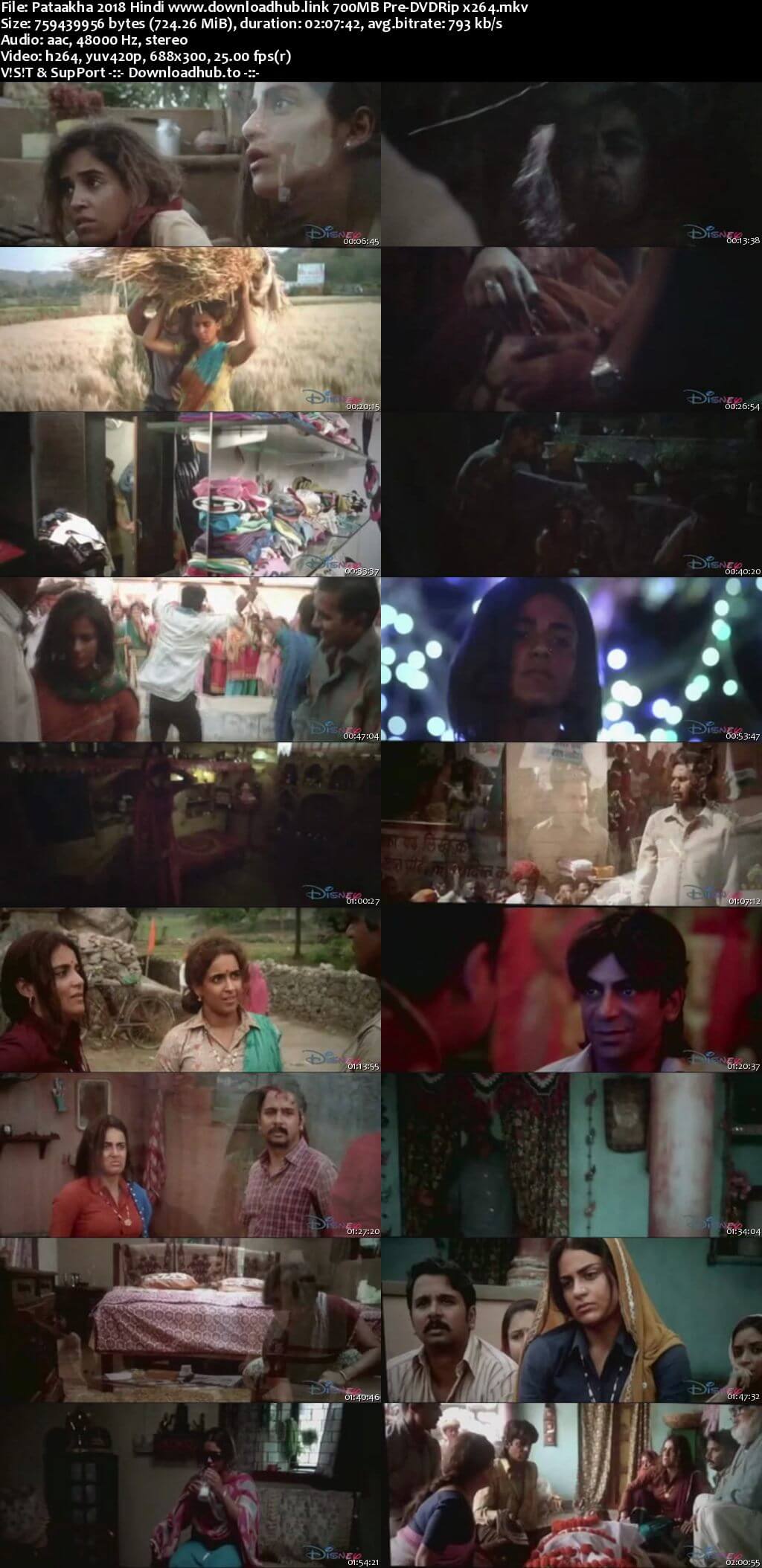 Pataakha 2018 Hindi 700MB Pre-DVDRip x264