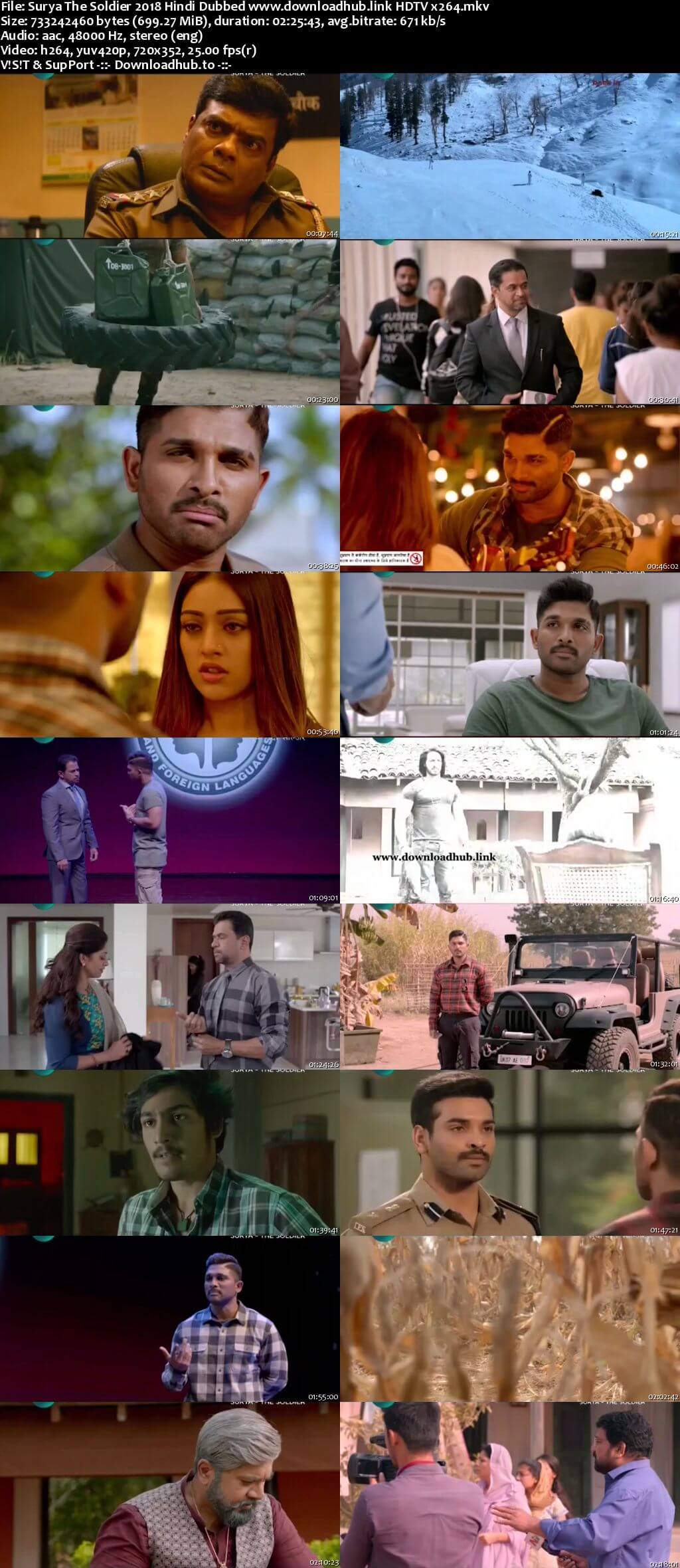 Surya The Soldier 2018 Hindi Dubbed 700MB HDTV x264