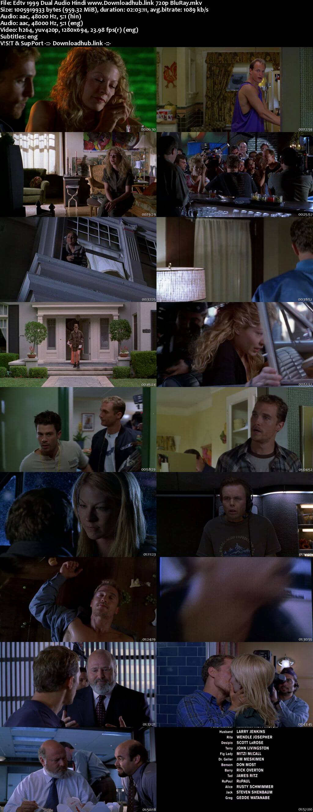 Edtv 1999 Hindi Dual Audio 720p BluRay ESubs Edtv 1999 Hindi Dual Audio 720p BluRay ESubs