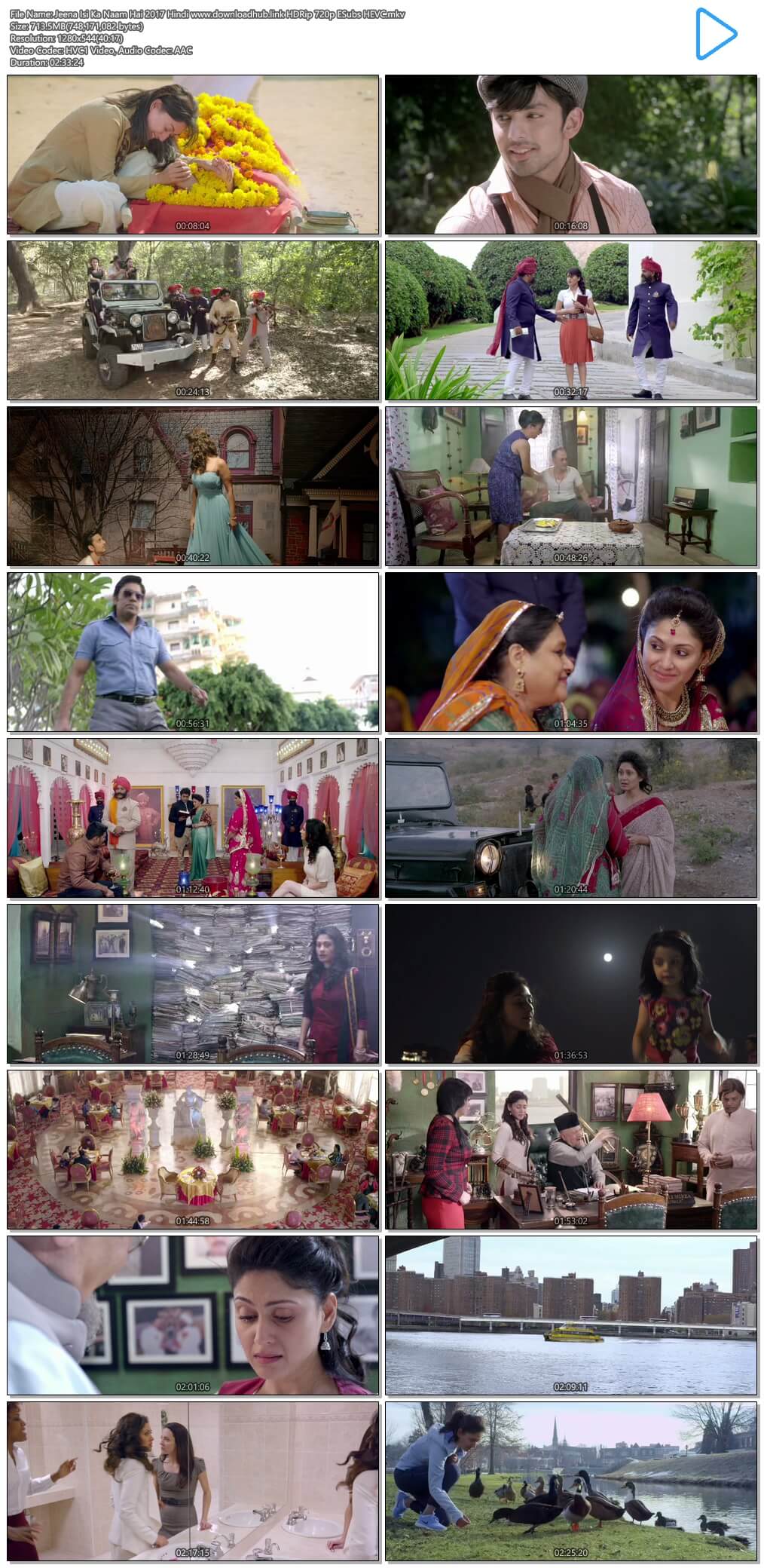 Jeena Isi Ka Naam Hai 2017 Hindi 700MB HDRip 720p ESubs HEVC
