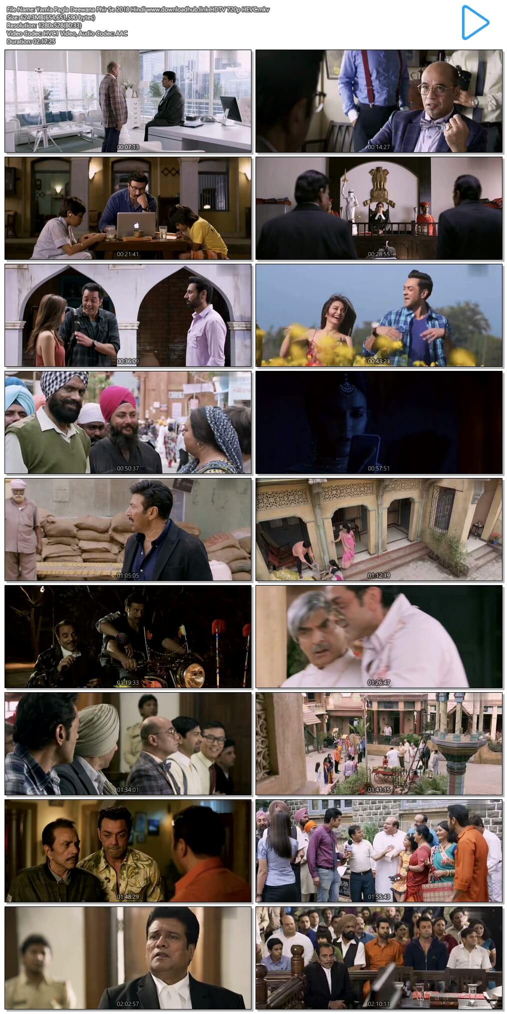 Yamla Pagla Deewana Phir Se 2018 Hindi 600MB HDTV 720p HEVC