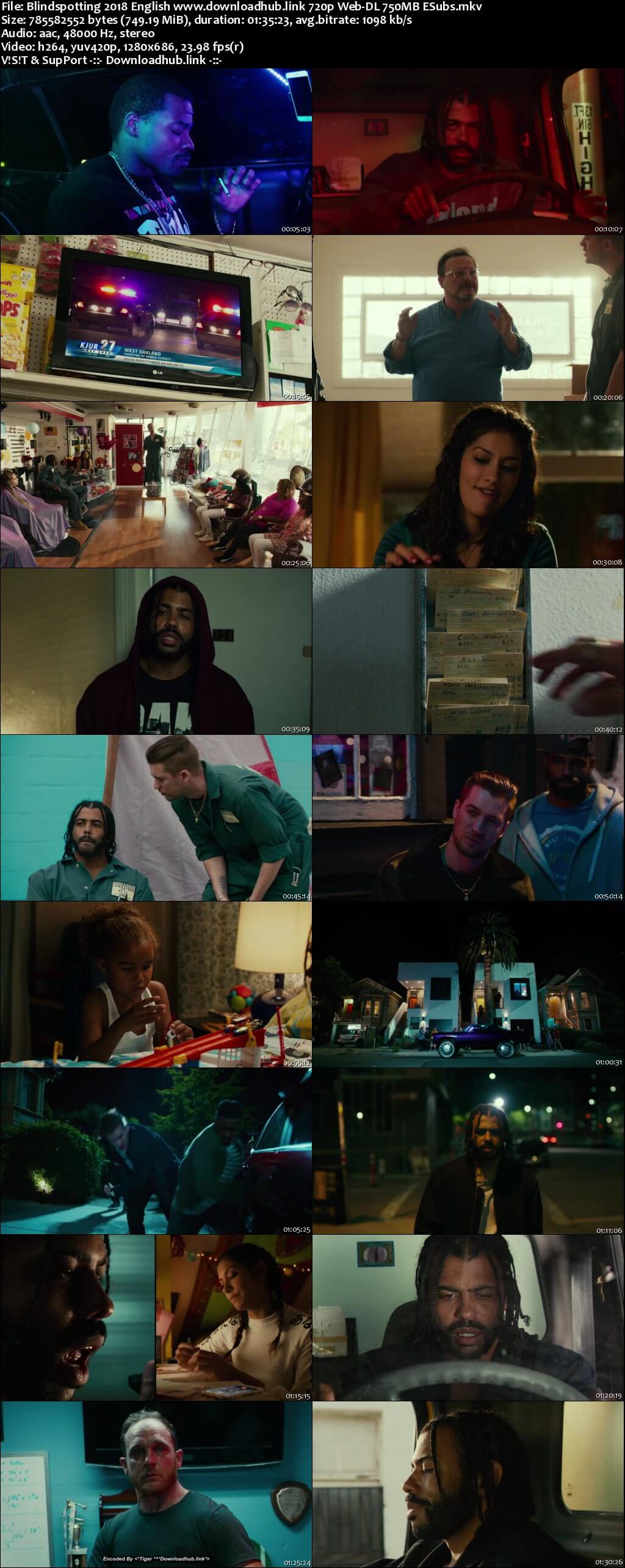 Blindspotting 2018 English 720p Web-DL 750MB ESubs