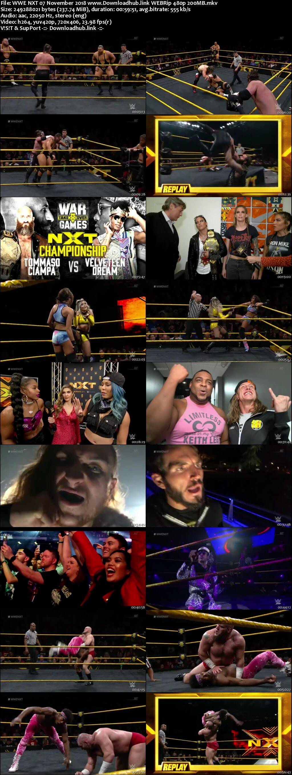 WWE NXT 7th November 2018 200MB HDTV 480p