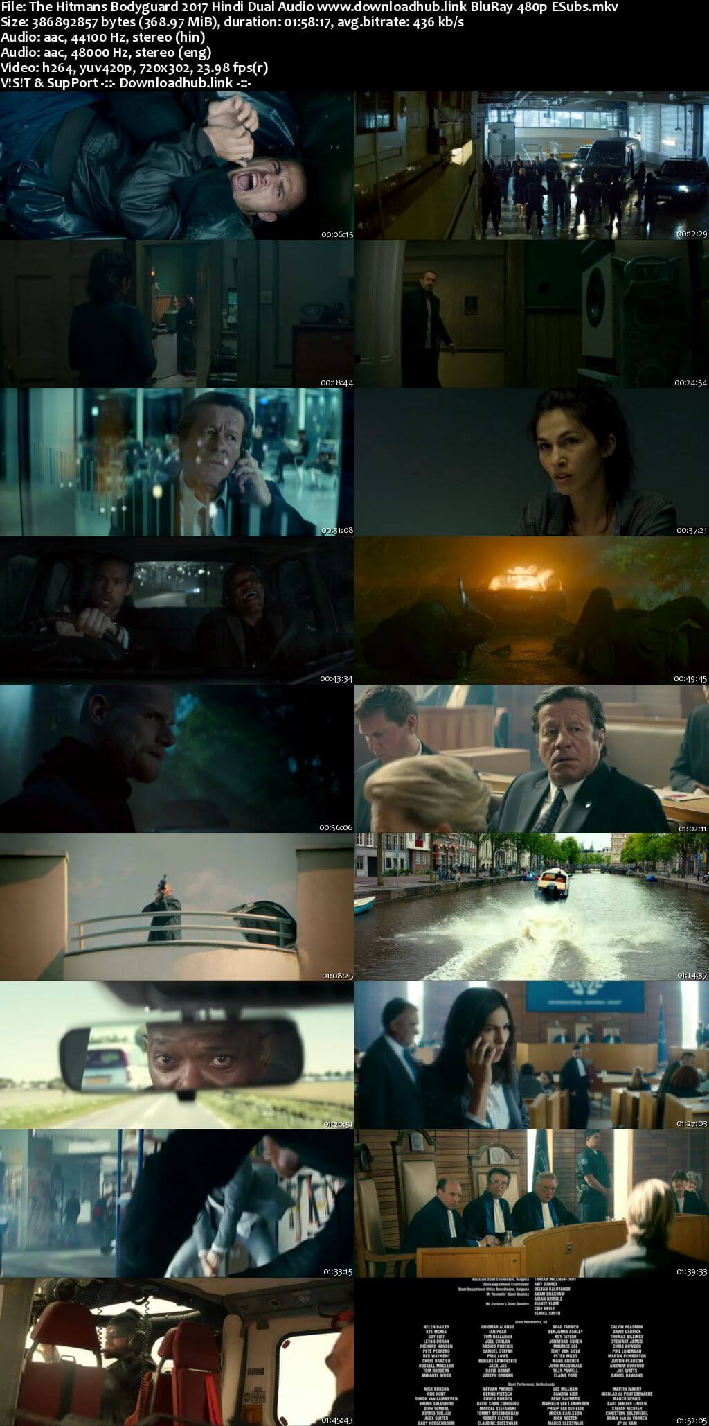 The Hitmans Bodyguard 2017 Hindi Dual Audio 350MB BluRay 480p ESubs The Hitmans Bodyguard 2017 Hindi Dual Audio 350MB BluRay 480p ESubs