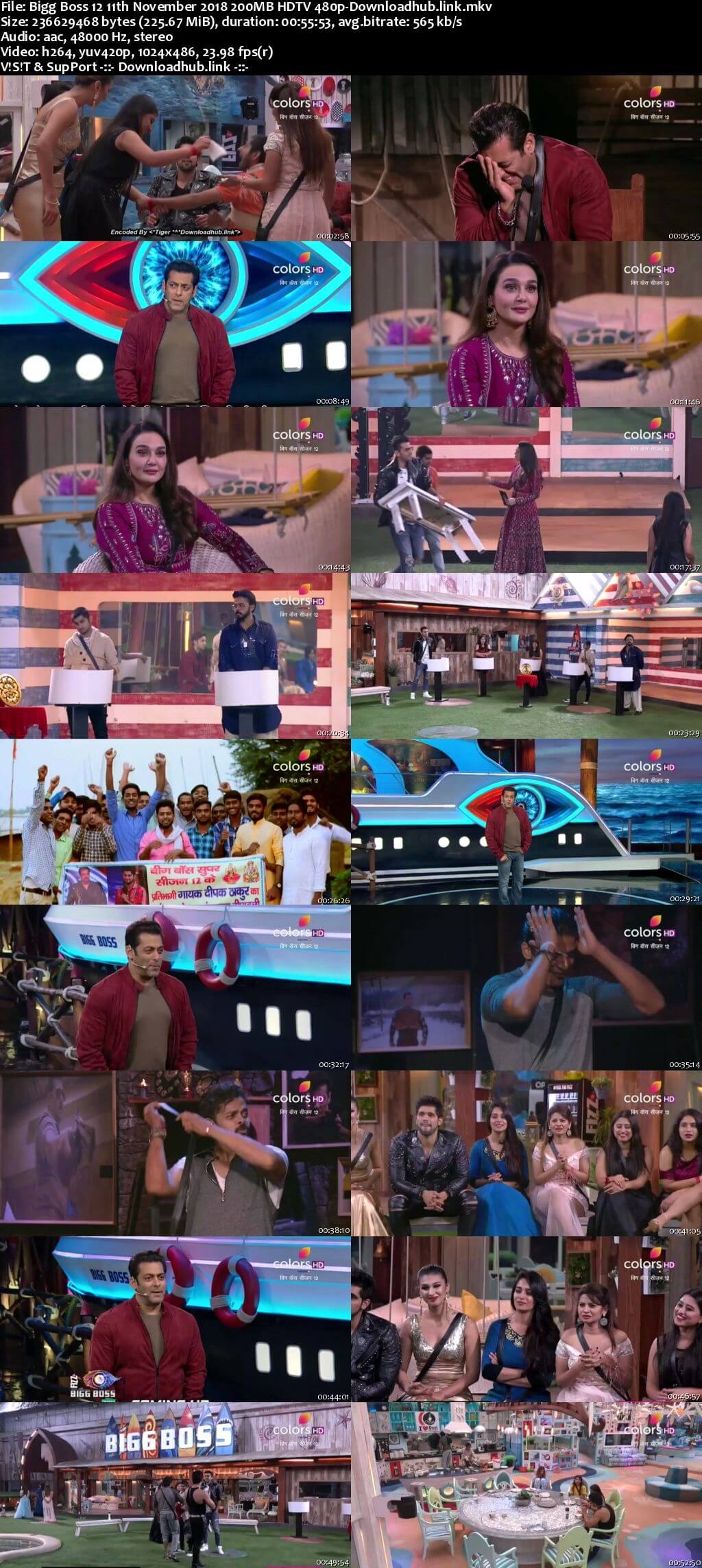 Bigg Boss 12 11 November 2018 Episode 56 HDTV 480p