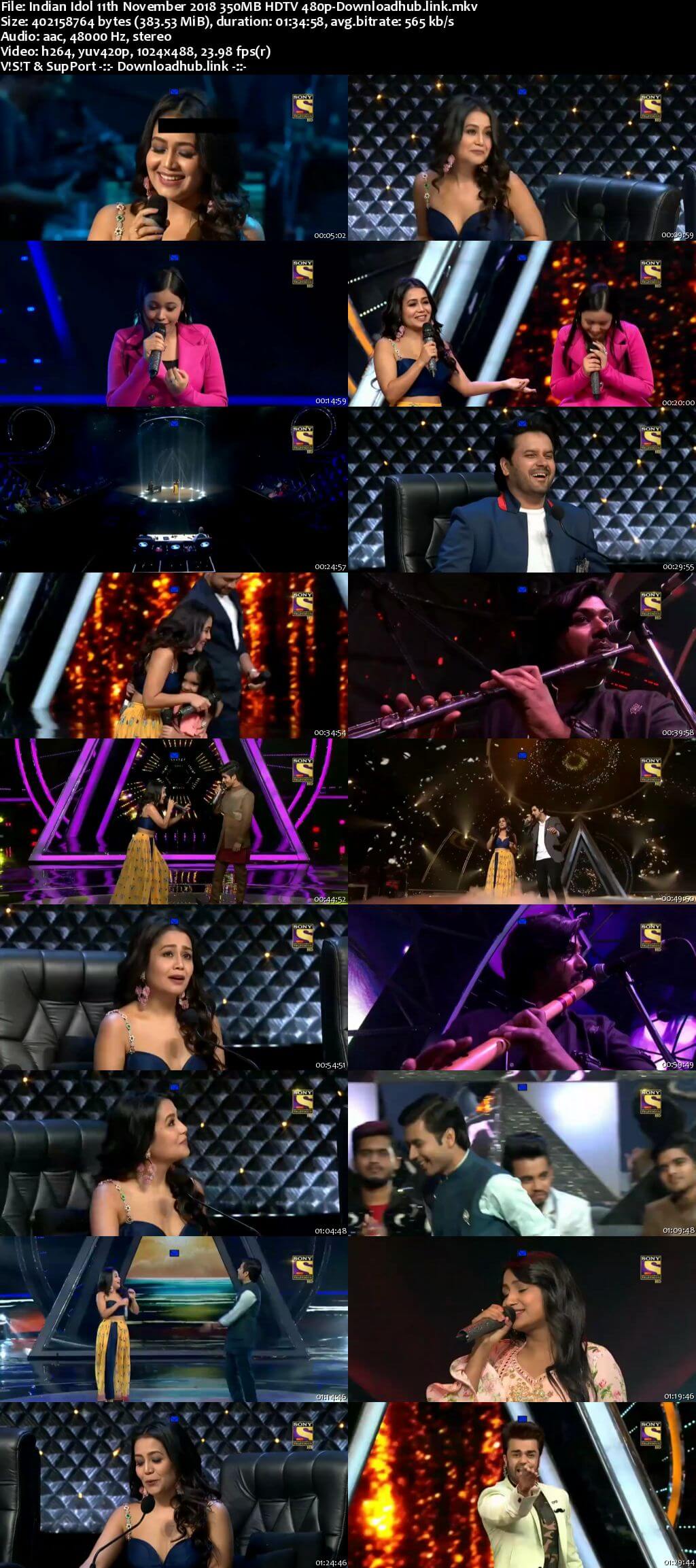 Indian Idol 11 November 2018 Episode 38 HDTV 480p