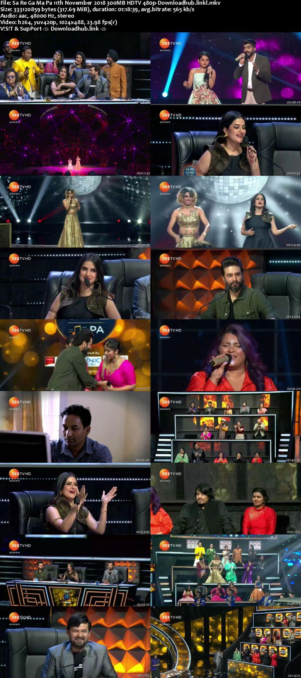 Sa Re Ga Ma Pa 11 November 2018 Episode 09 HDTV 480p