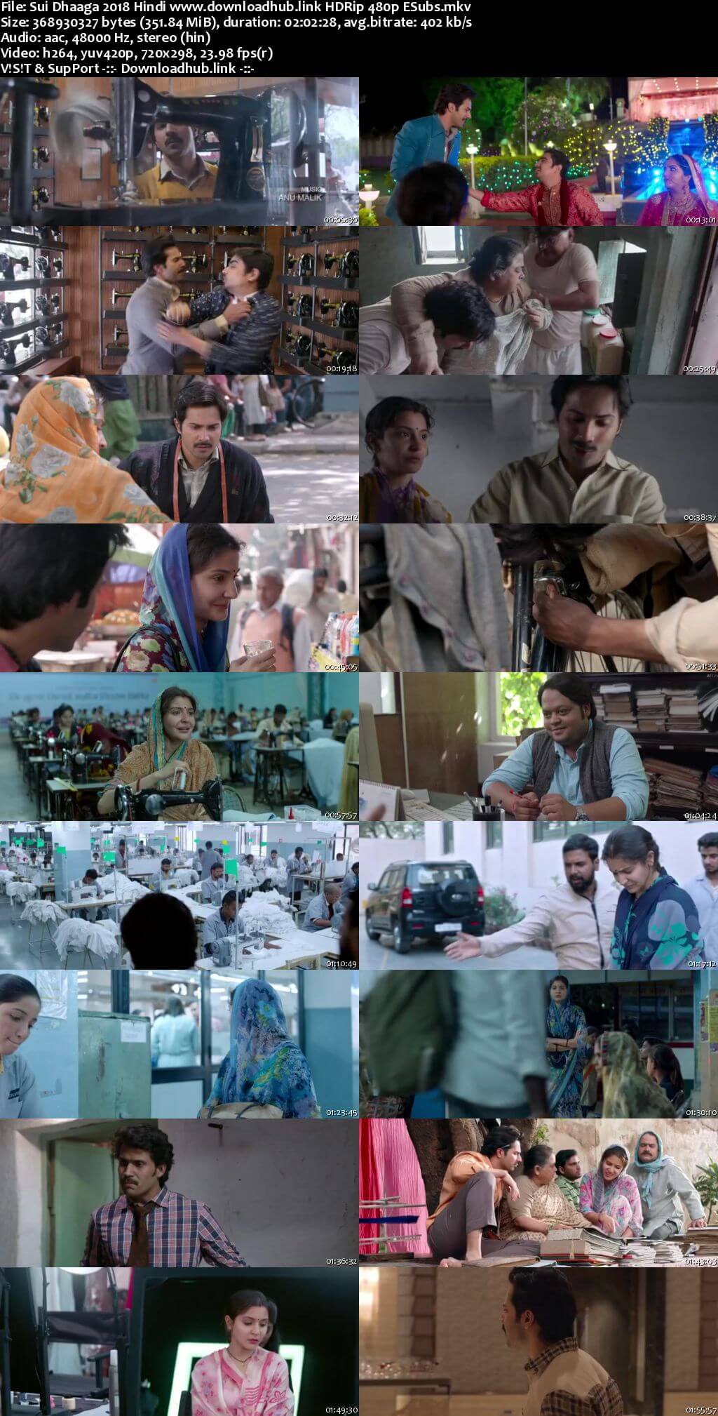 Sui Dhaaga 2018 Hindi 350MB HDRip 480p ESubs Sui Dhaaga 2018 Hindi 350MB HDRip 480p ESubs