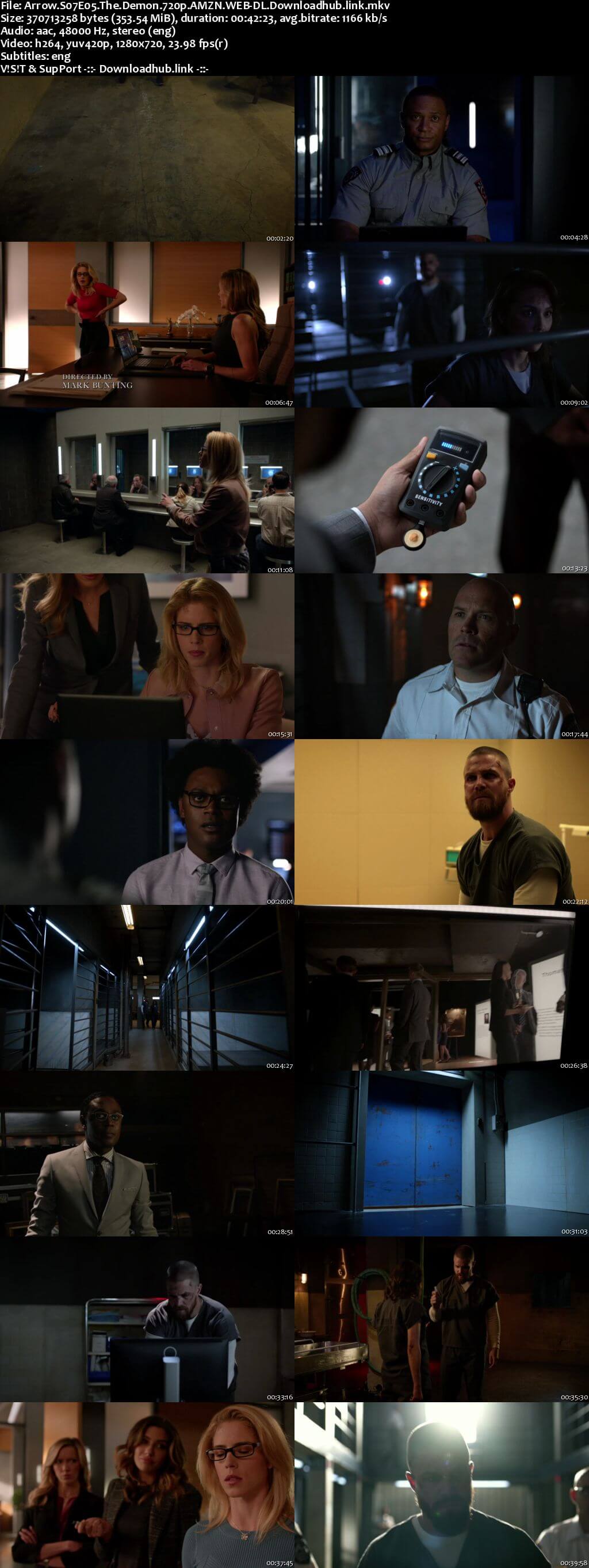 Arrow S07E05 350MB AMZN Web-DL 720p ESubs