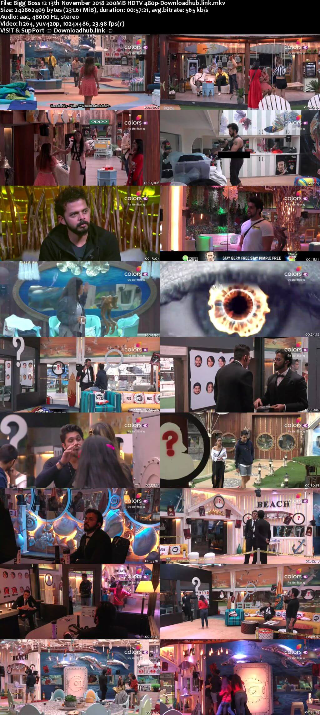 Bigg Boss 12 13 November 2018 Episode 58 HDTV 480p