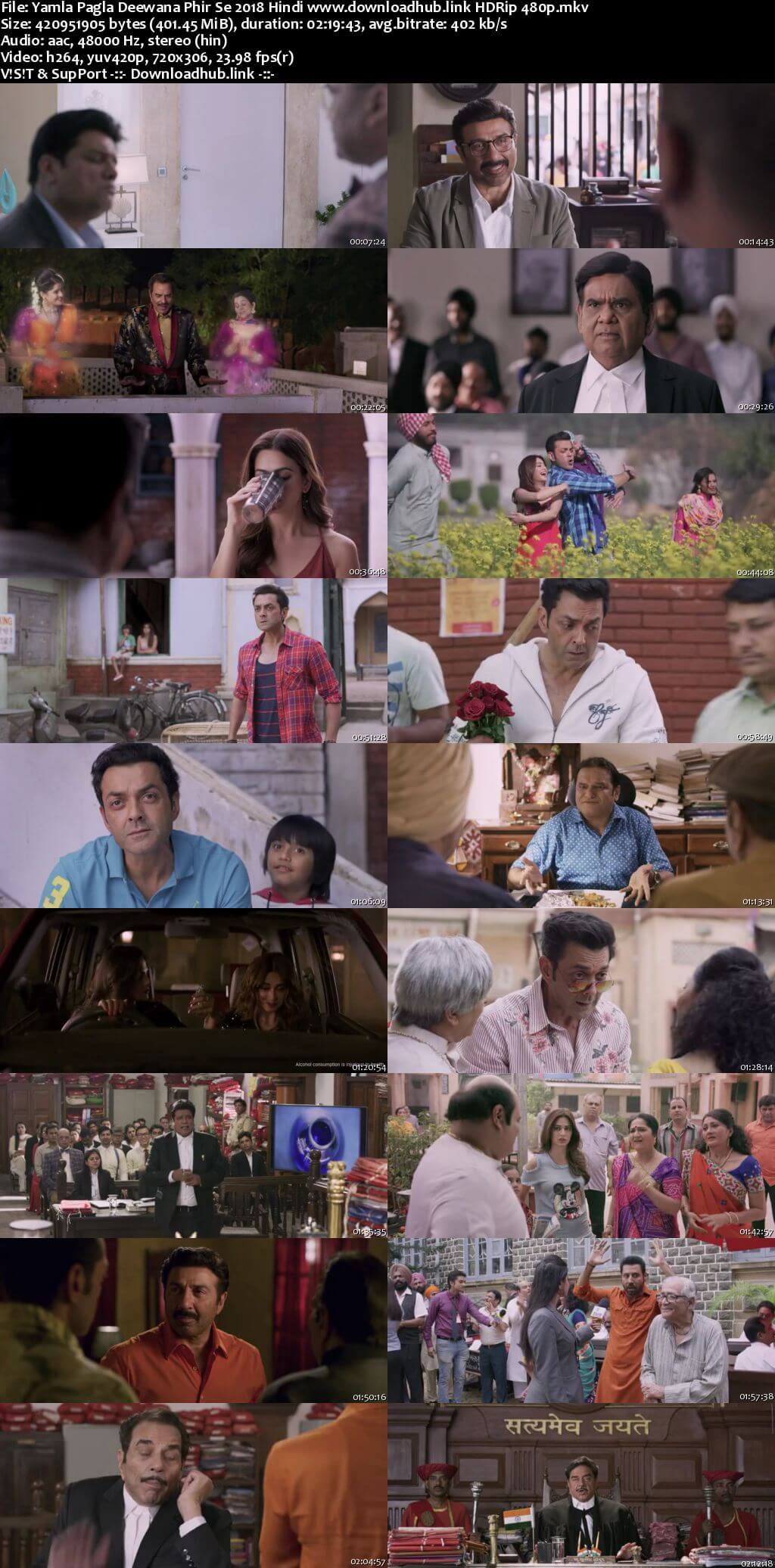 Yamla Pagla Deewana Phir Se 2018 Hindi 400MB HDRip 480p