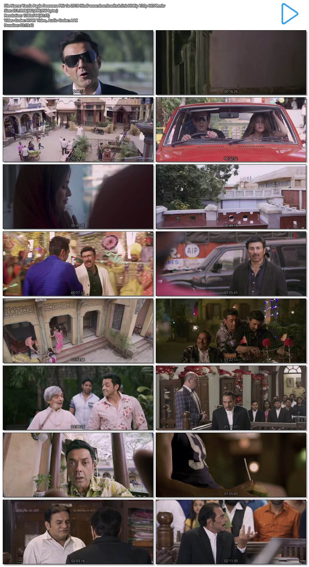 Yamla Pagla Deewana Phir Se 2018 Hindi 650MB HDRip 720p HEVC