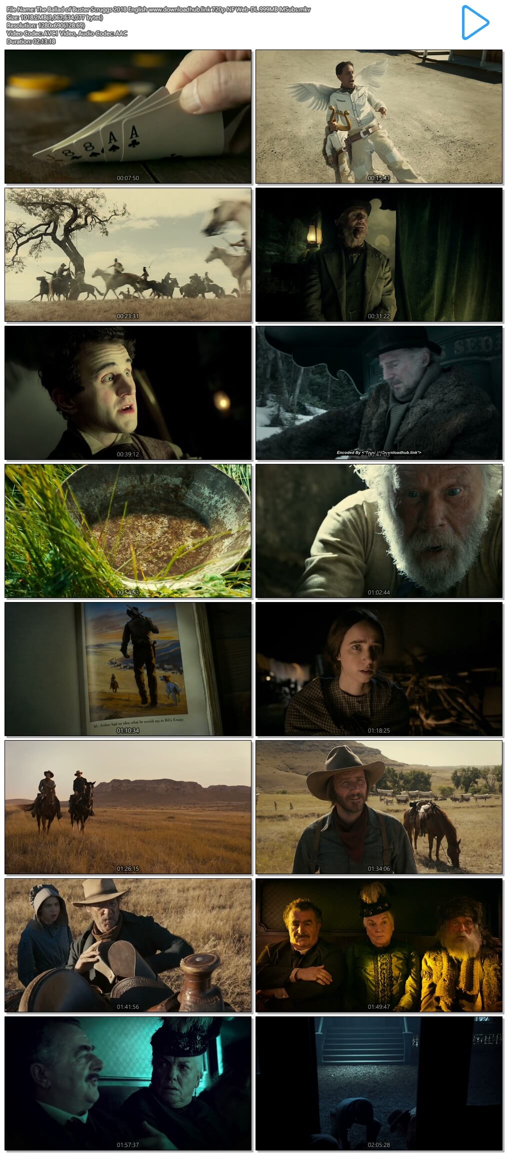 The Ballad of Buster Scruggs 2018 English 720p NF Web-DL 999MB MSubs