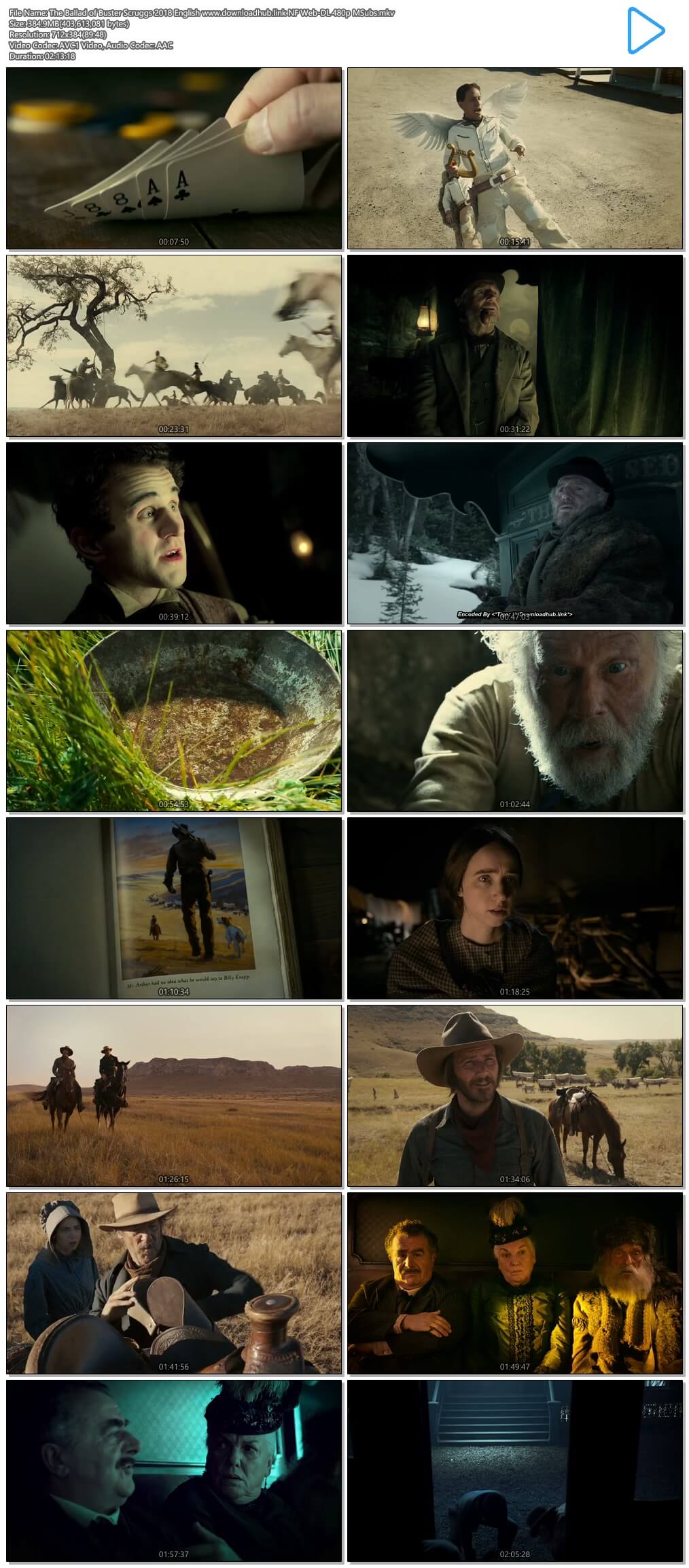 The Ballad of Buster Scruggs 2018 English 350MB NF Web-DL 480p MSubs