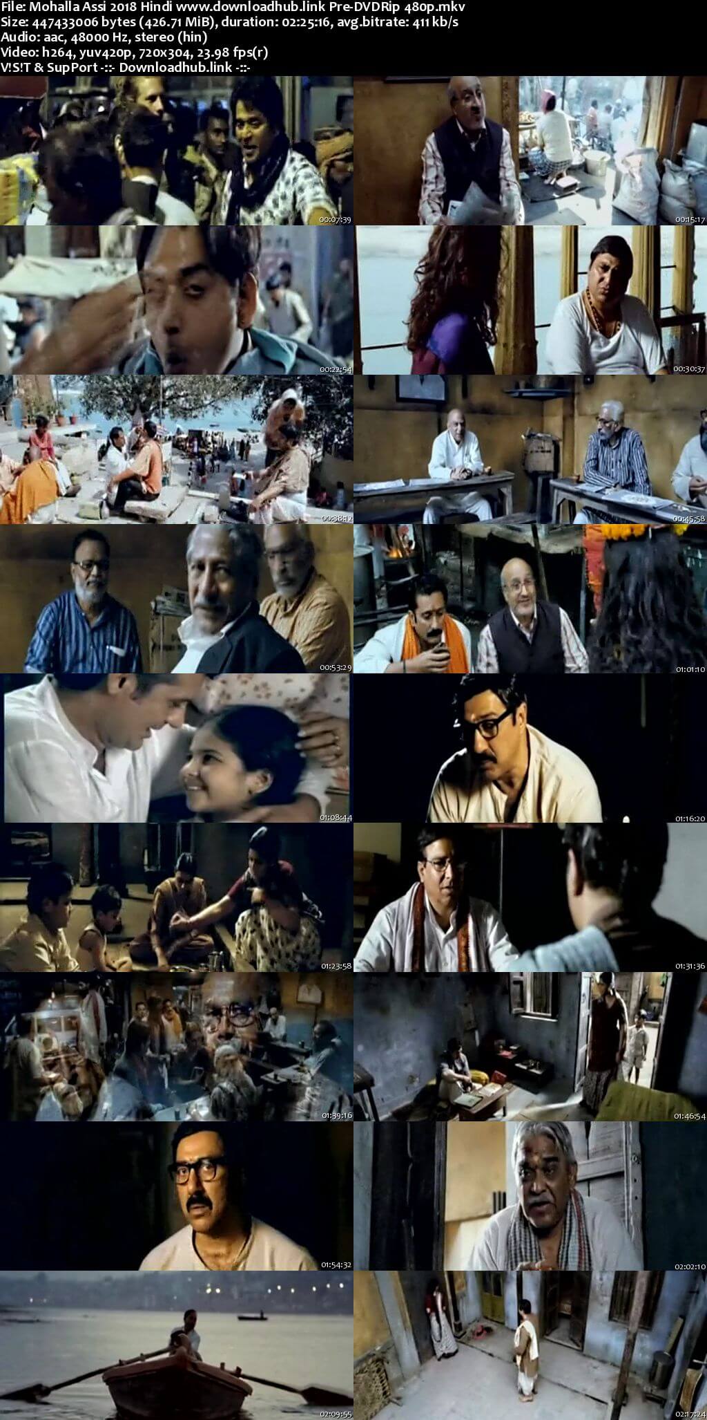 Mohalla Assi 2018 Hindi 400MB Pre-DVDRip 480p