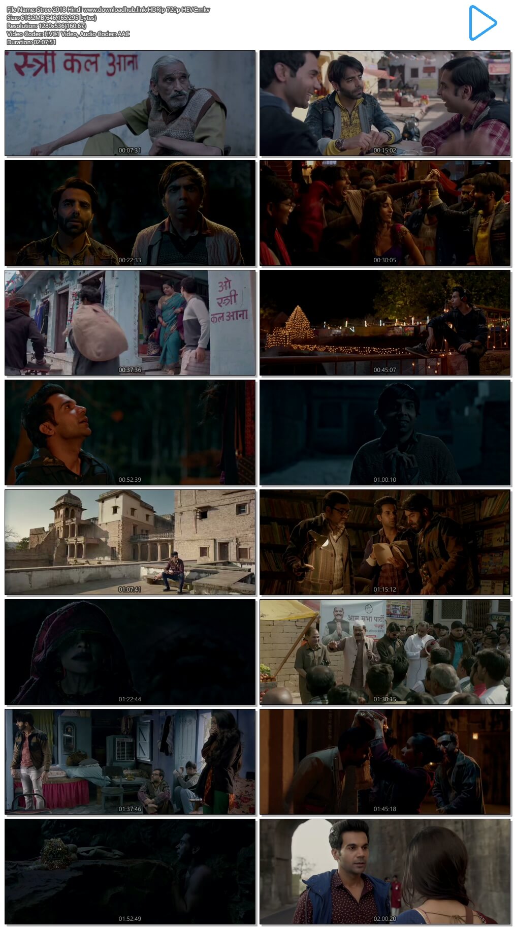 Stree 2018 Hindi 600MB HDRip 720p HEVC