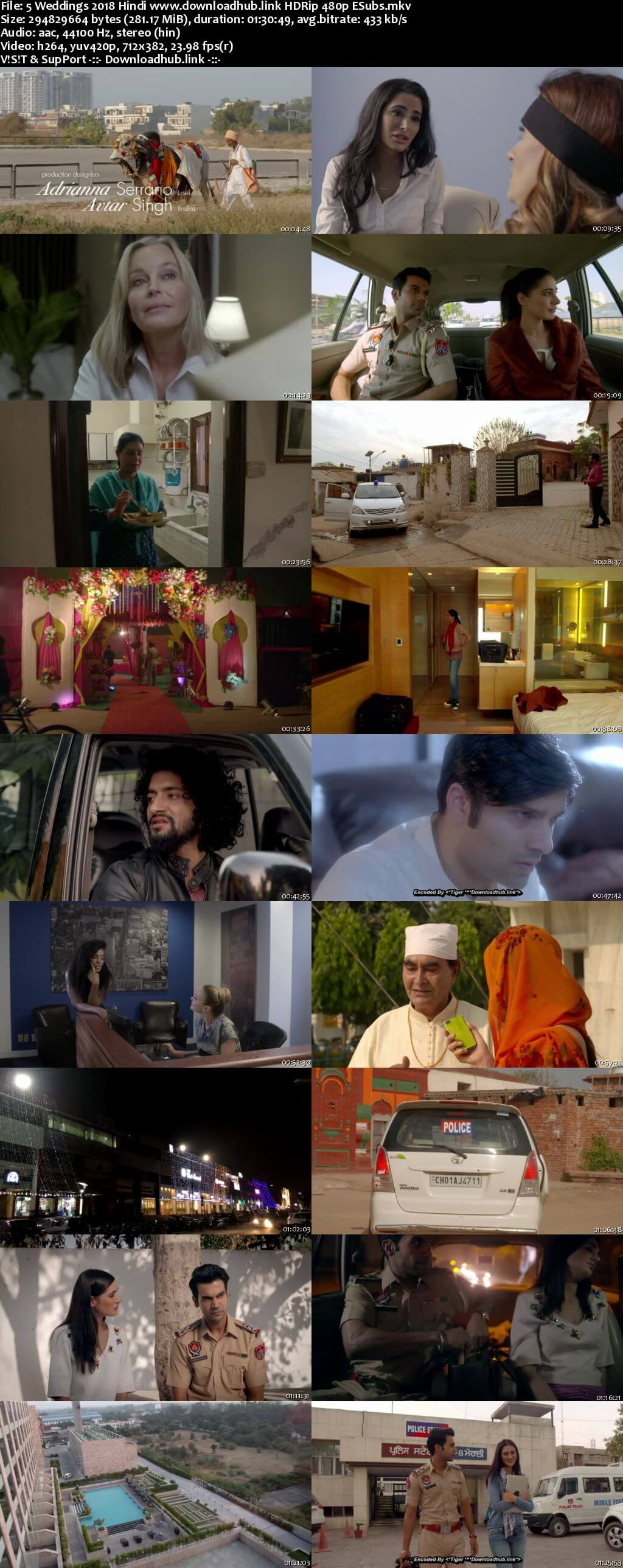 5 Weddings 2018 Hindi 280MB HDRip 480p ESubs