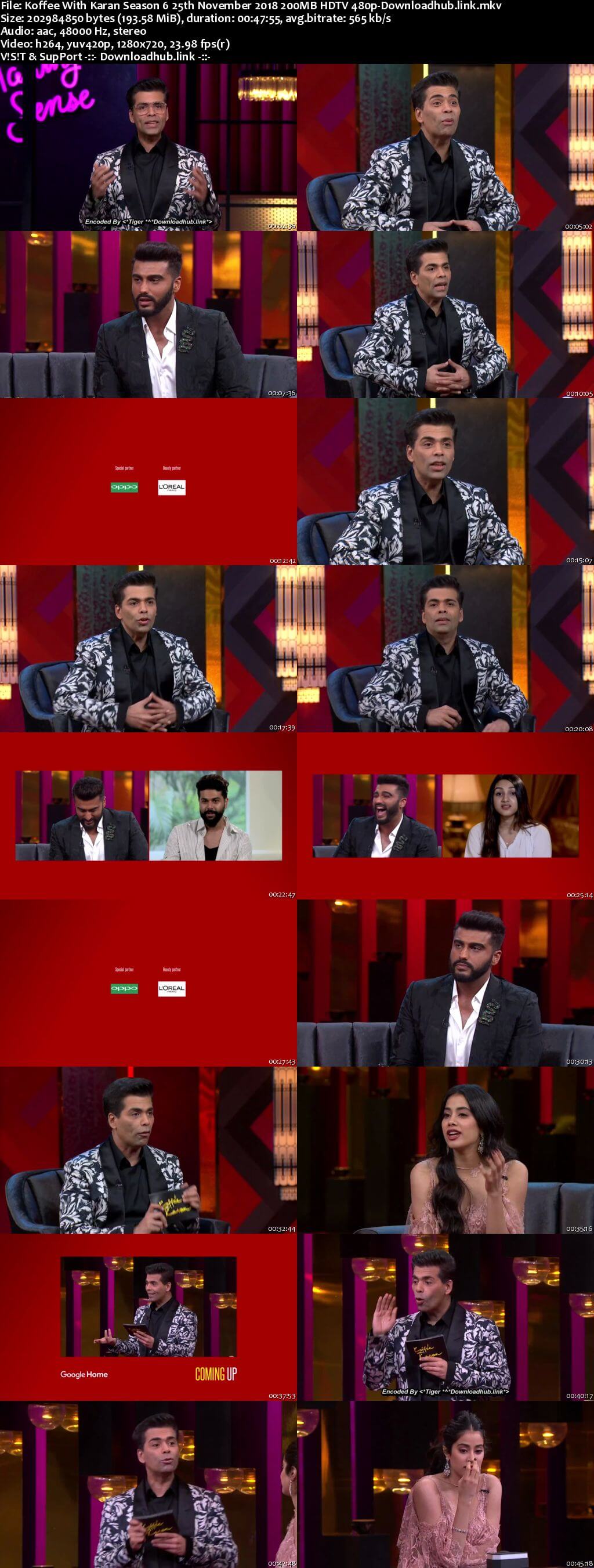 Koffee With Karan 6 25 November 2018 Episode 06 HDTV 480p