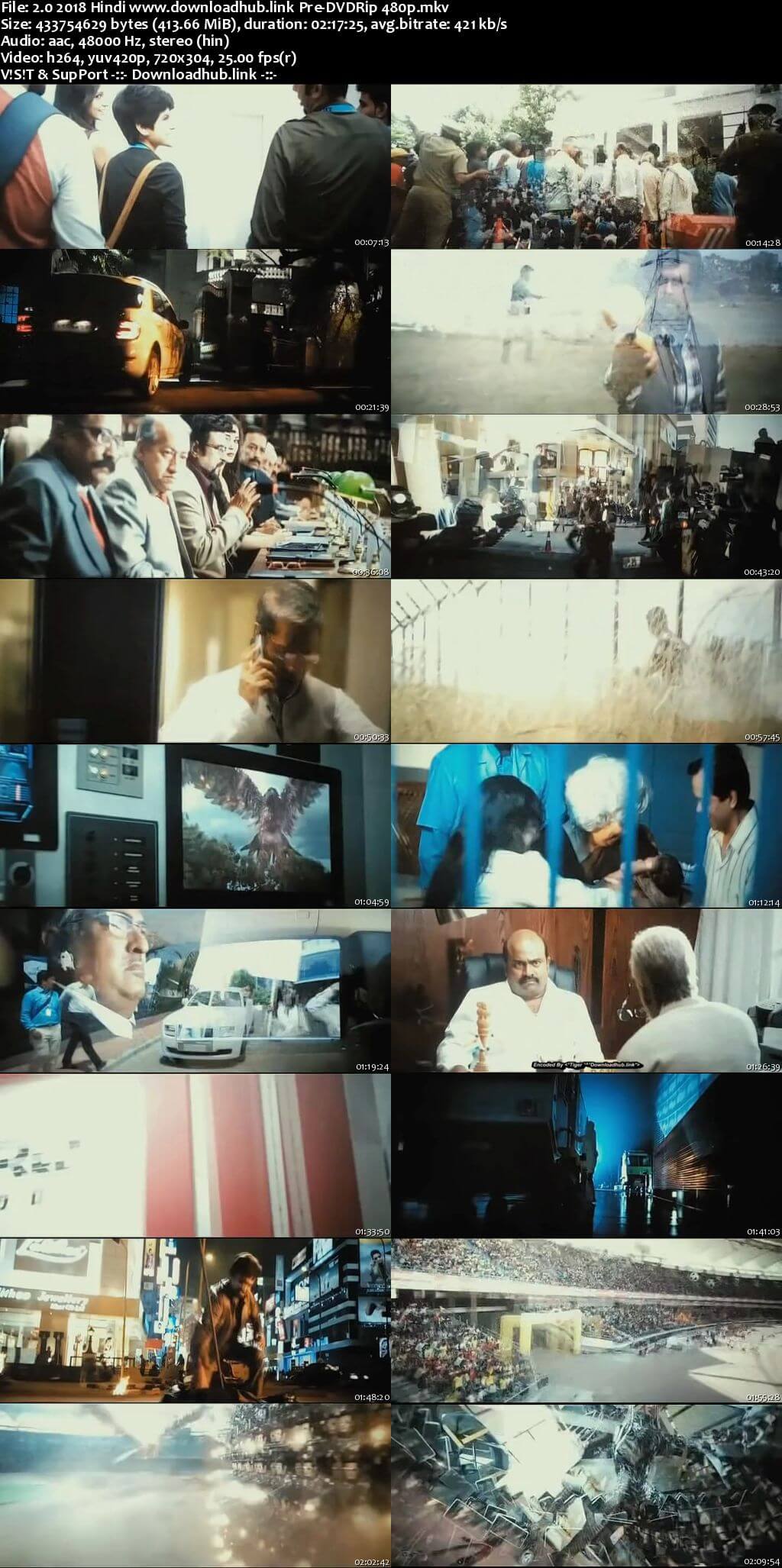 2.0 2018 Hindi 400MB Pre-DVDRip 480p