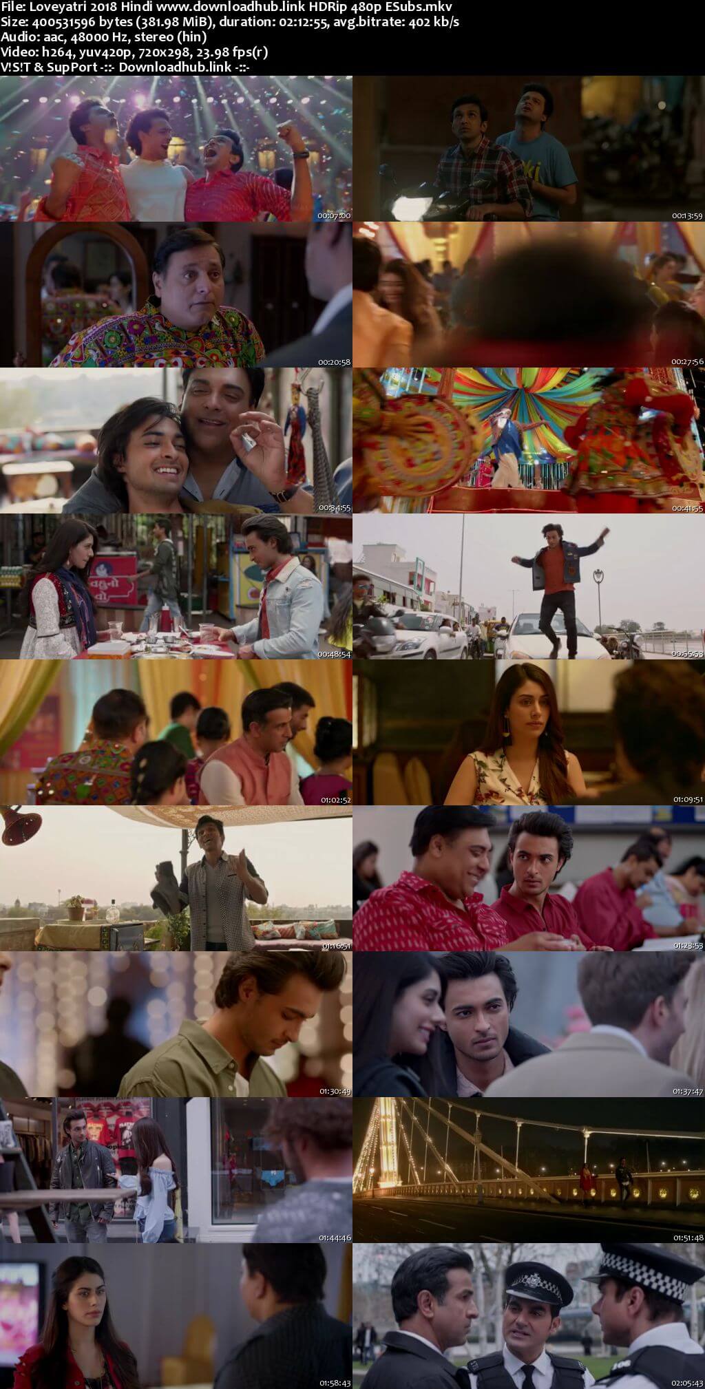 Loveyatri 2018 Hindi 350MB HDRip 480p ESubs
