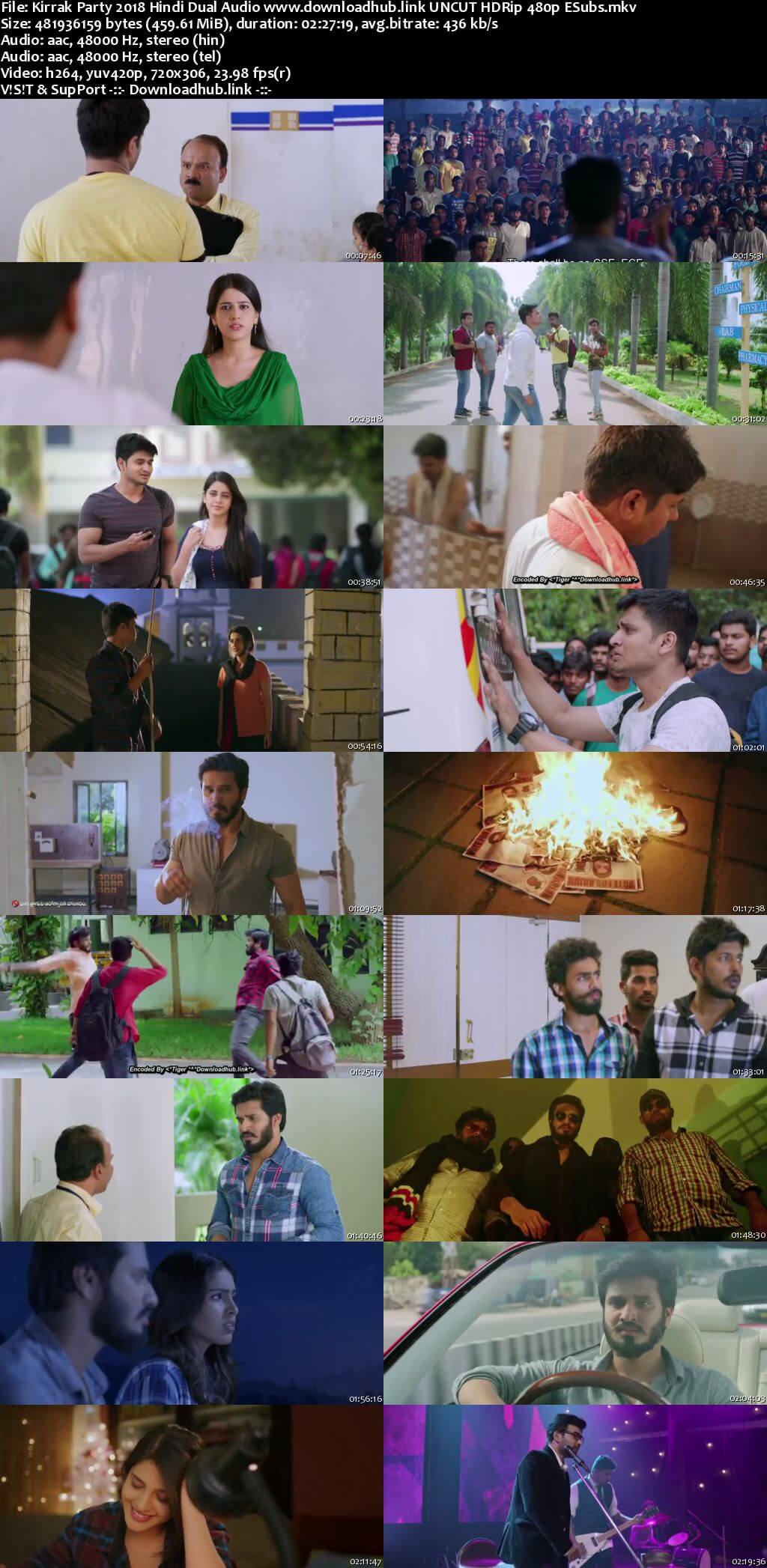 Kirrak Party 2018 Hindi Dual Audio 450MB UNCUT HDRip 480p ESubs