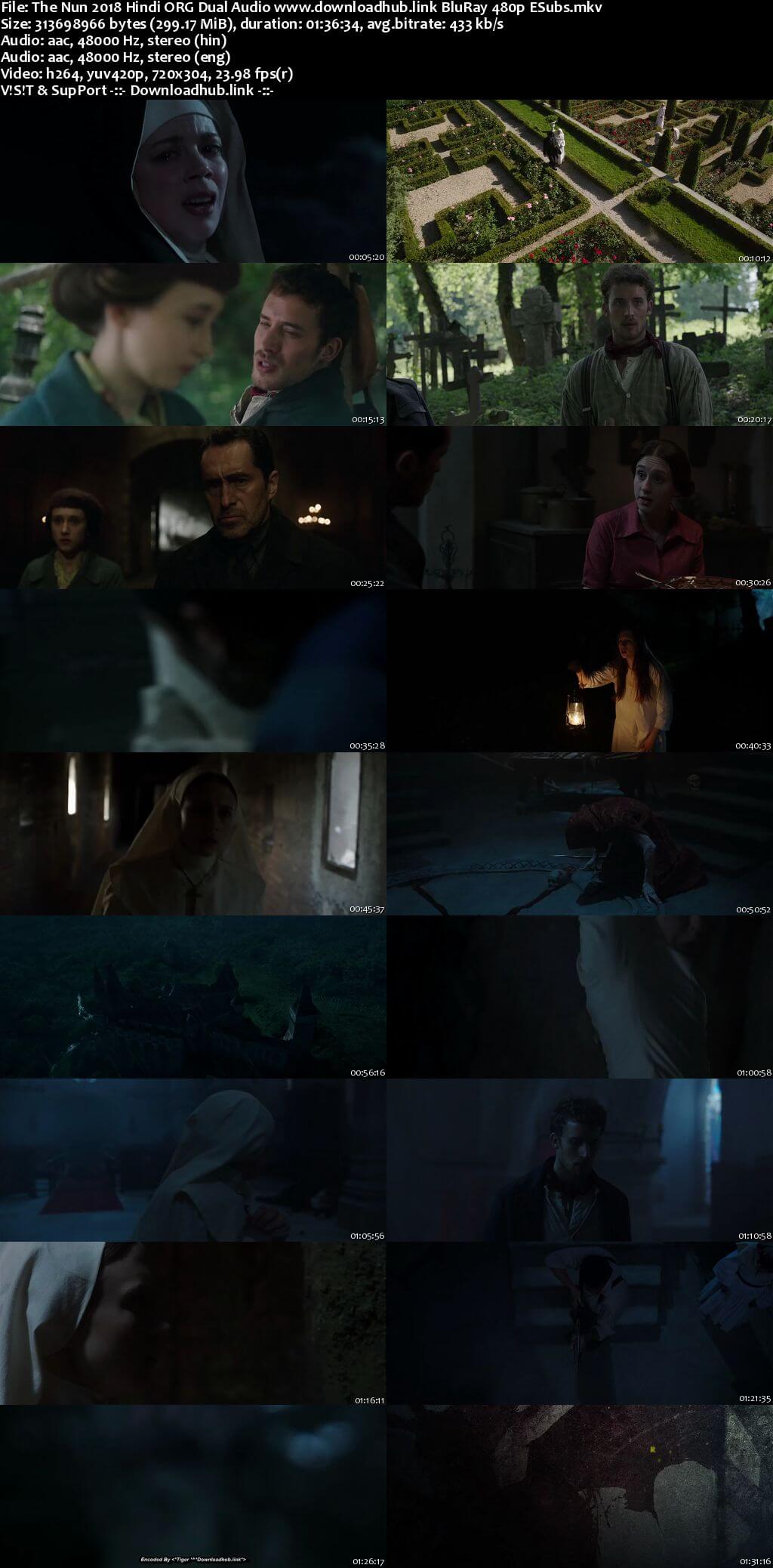 The Nun 2018 Hindi ORG Dual Audio 300MB BluRay 480p ESubs
