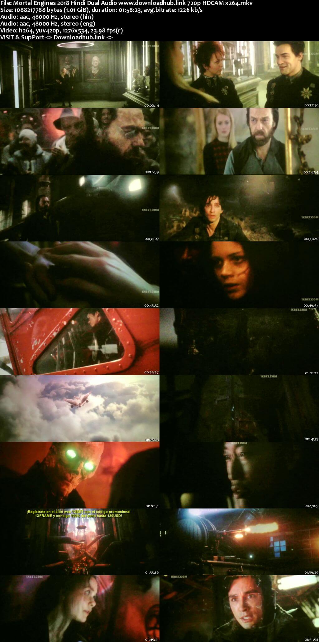 Mortal Engines 2018 Hindi Dual Audio 720p HDCAM x264